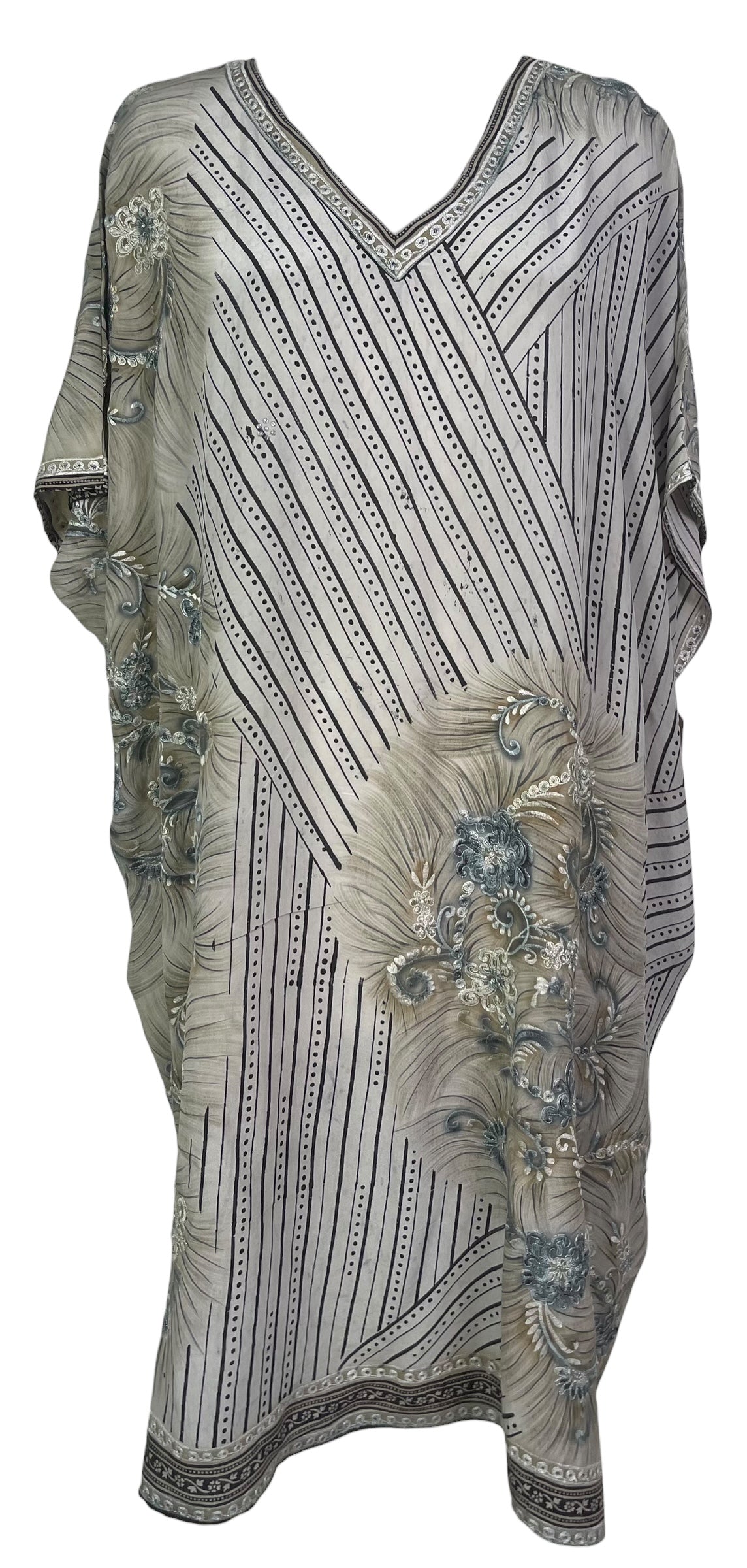 PREVIEW PRC8298  Wabi Sabi Pure Silk Midi Length Kaftan