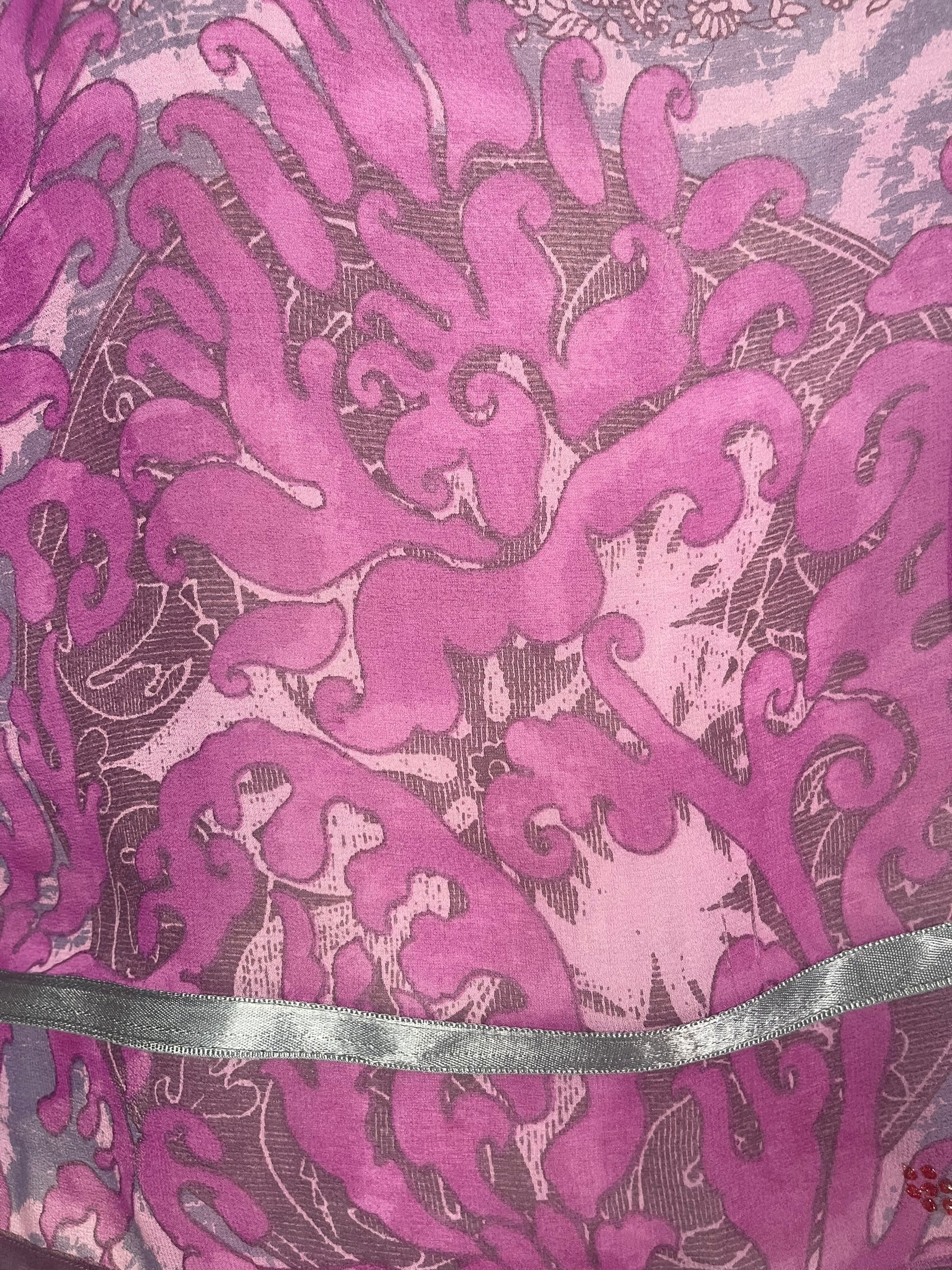 PREVIEW PRG8042 Sheer  Avatar Pure Silk Boxy Top by FEBRUARY2026 – Handmade ethical Boxy Top from sariKNOTsari using upcycled silk. Designed in Canada for travel and slow fashion, loved from Toronto to LA to Sydney.