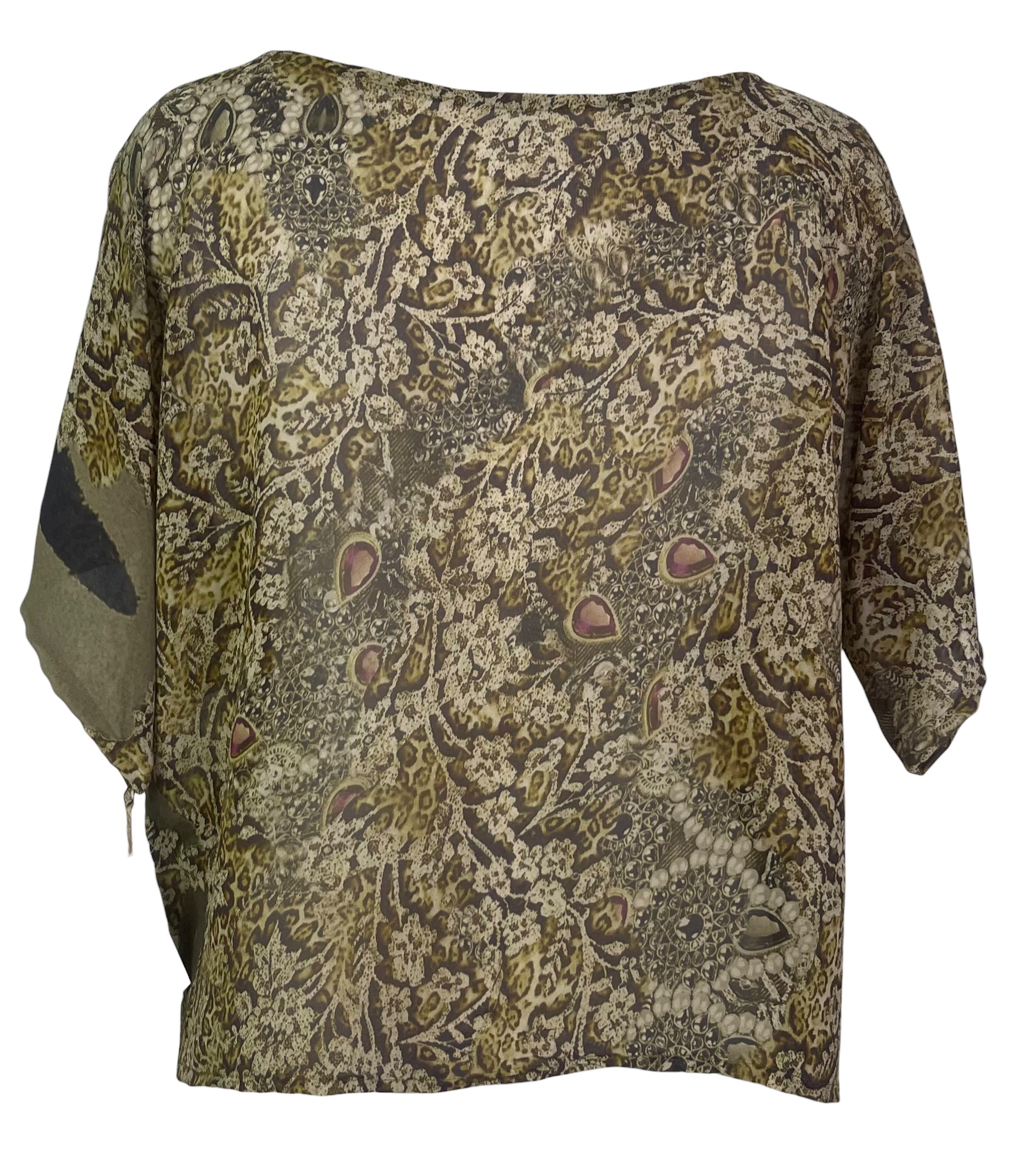 PRG8030 Sheer  Avatar Pure Silk Boxy Top