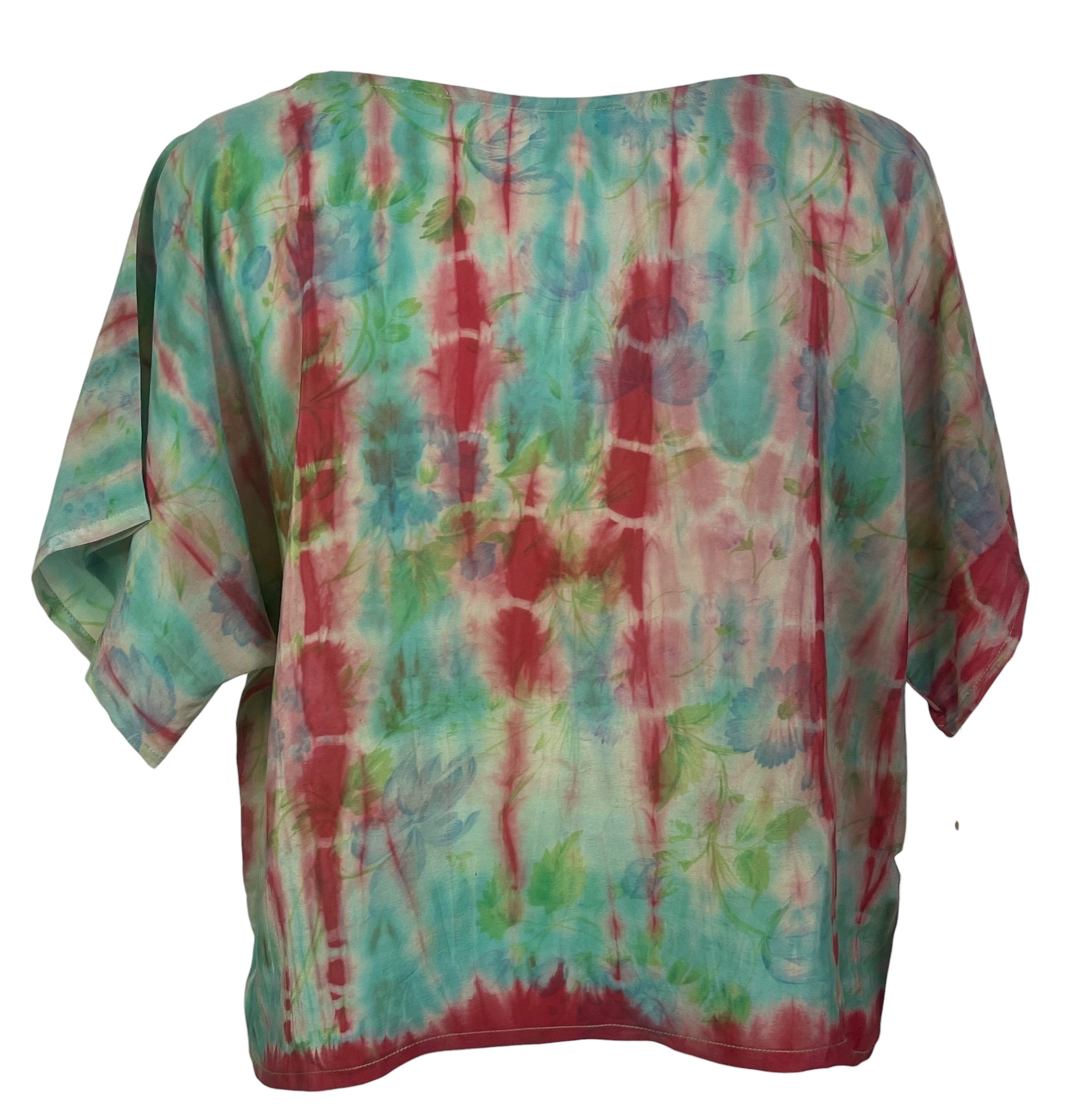 PREVIEW PRC8465 Avatar Pure Silk Boxy Top by FEBRUARY2026 – Handmade ethical Boxy Top from sariKNOTsari using upcycled silk. Designed in Canada for travel and slow fashion, loved from Toronto to LA to Sydney.