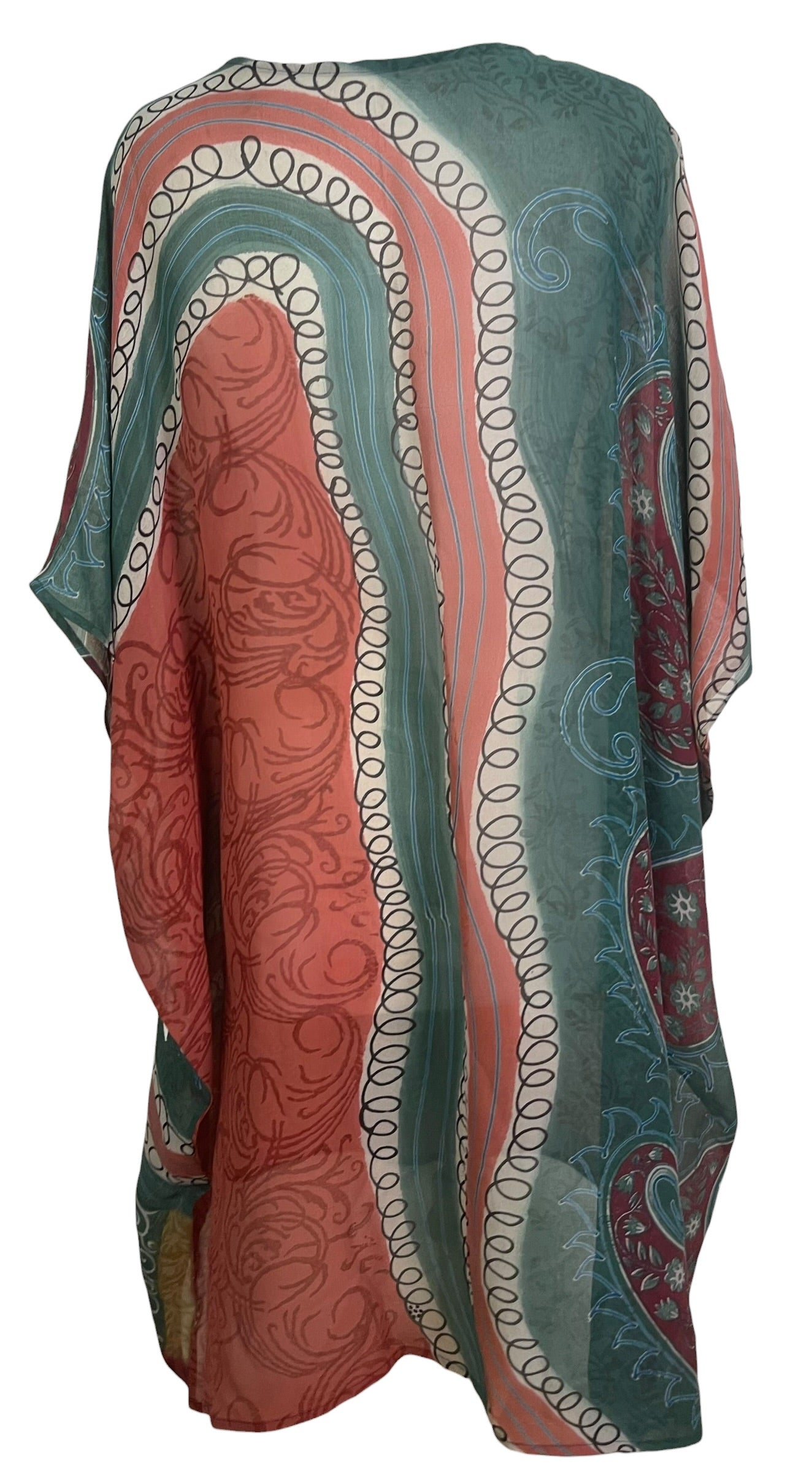 Releases Sunday at 8pm EST PRG9135 Sheer Wabi Sabi Pure Silk Midi Length Kaftan
