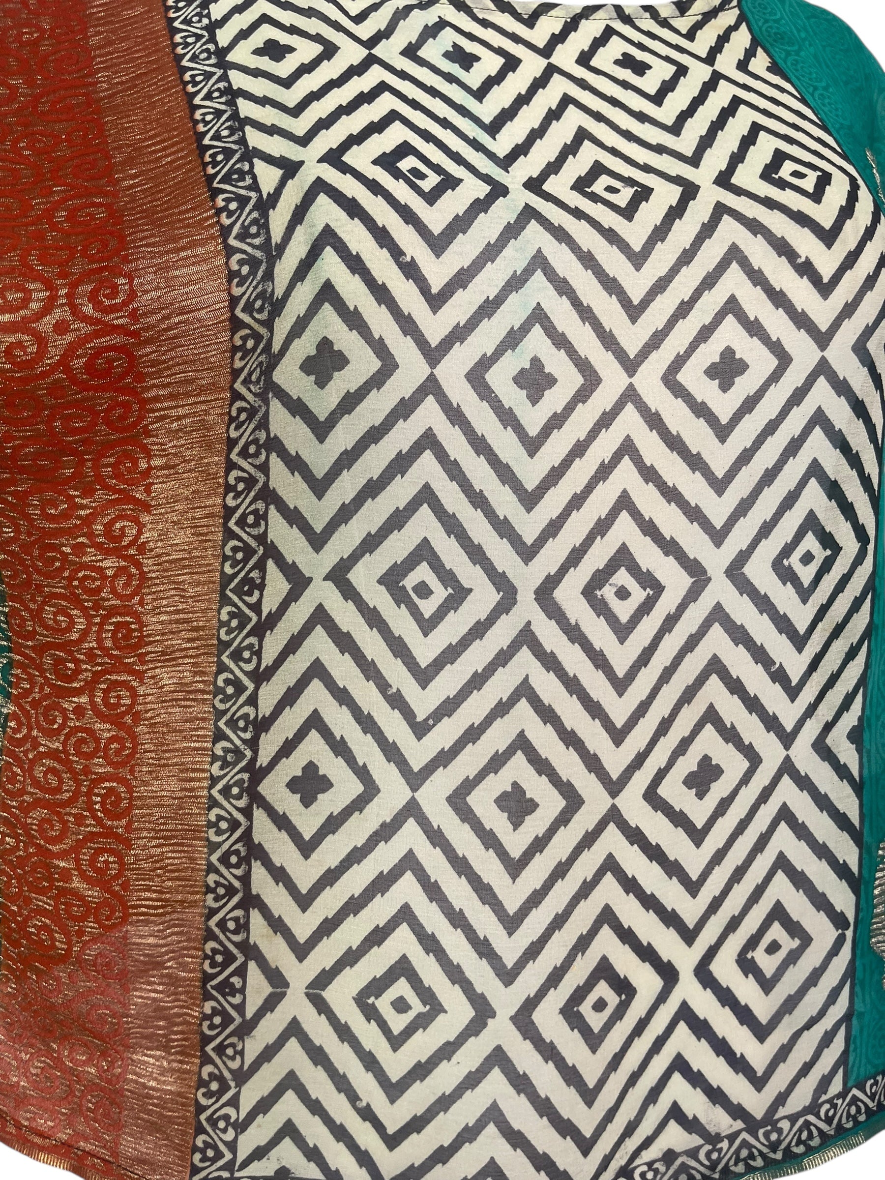 PREVIEW PRG7632 Sheer  Wabi Sabi Pure Silk Boxy Top by FEBRUARY2026 – Handmade ethical Boxy Top from sariKNOTsari using upcycled silk. Designed in Canada for travel and slow fashion, loved from Toronto to LA to Sydney.