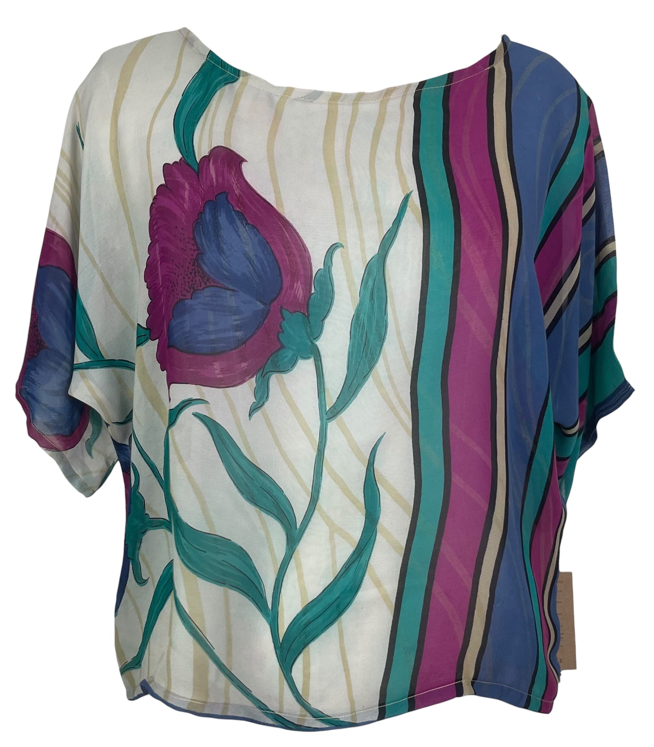 PREVIEW PRG8052 Sheer  Wabi Sabi Pure Silk Boxy Top by FEBRUARY2026 – Handmade ethical Boxy Top from sariKNOTsari using upcycled silk. Designed in Canada for travel and slow fashion, loved from Toronto to LA to Sydney.