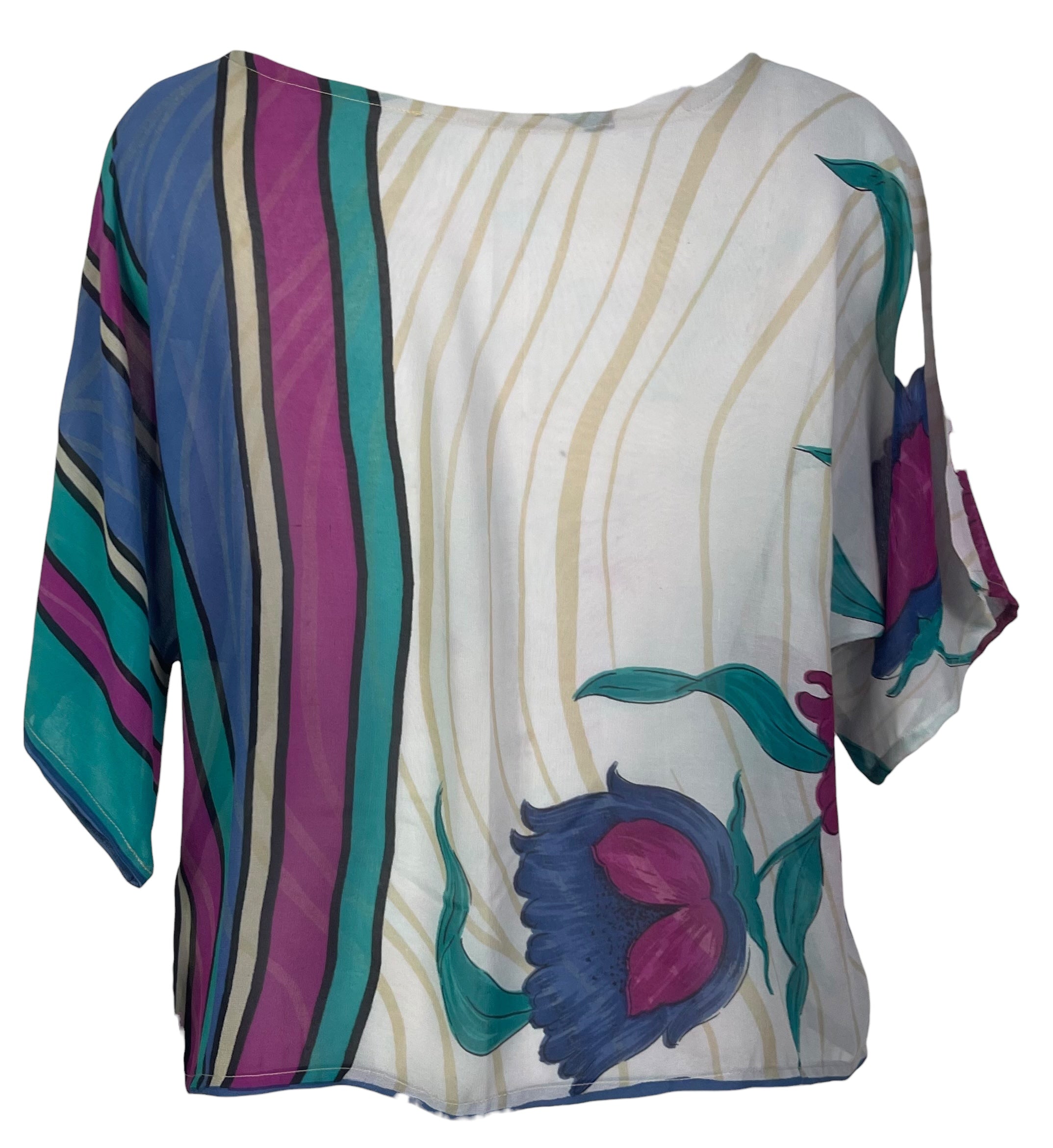 PREVIEW PRG8052 Sheer  Wabi Sabi Pure Silk Boxy Top by FEBRUARY2026 – Handmade ethical Boxy Top from sariKNOTsari using upcycled silk. Designed in Canada for travel and slow fashion, loved from Toronto to LA to Sydney.