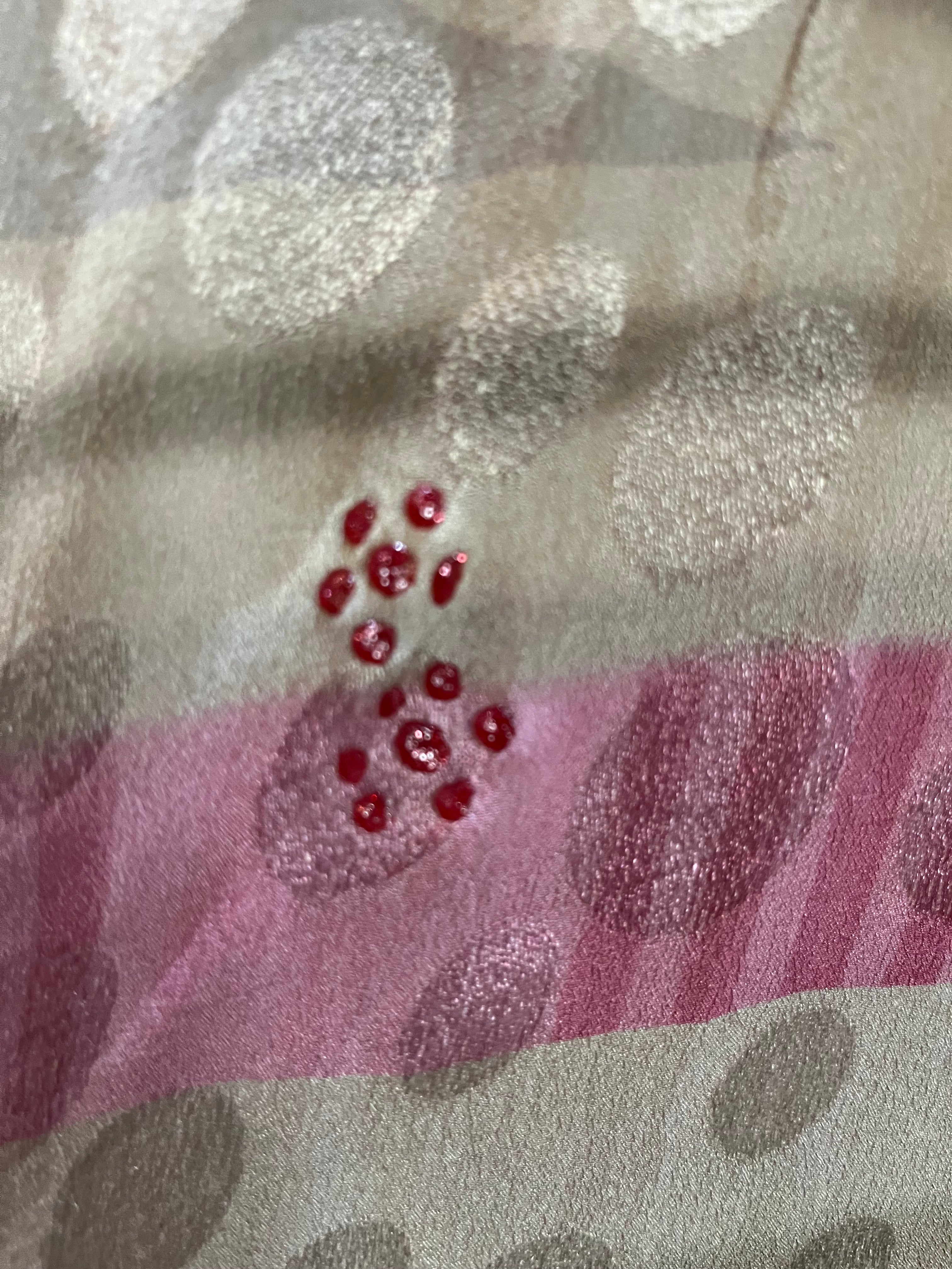 PRG6629 Sheer Wabi Sabi Pure Silk Side Slit Top