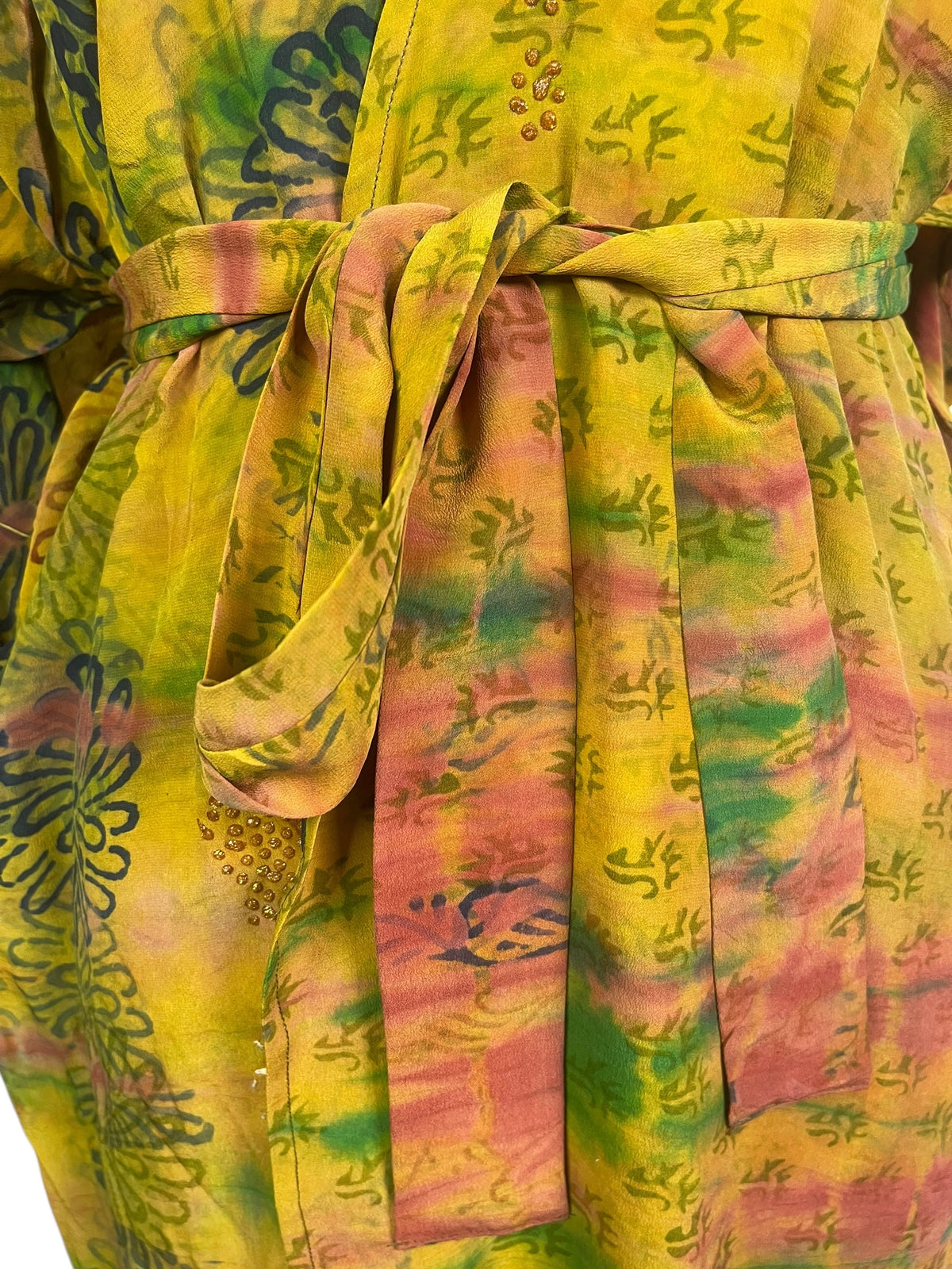 Releases Sunday at 8pm EST PRC9211 Avatar Long Pure Silk Kimono Sleeved Duster with Belt