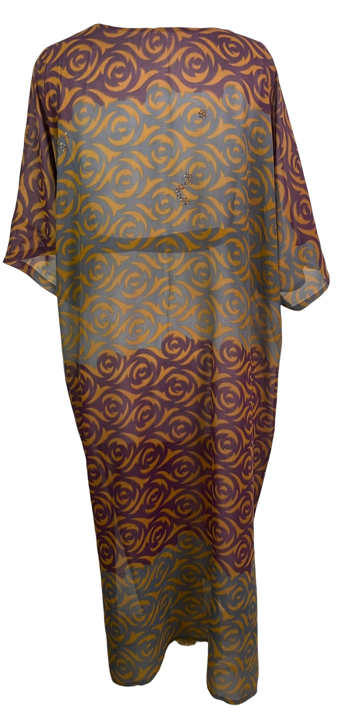 Releases Sunday at 8pm EST  PRG9133 Sheer Wabi Sabi Long Pure Silk Kimono Sleeved Duster with Belt