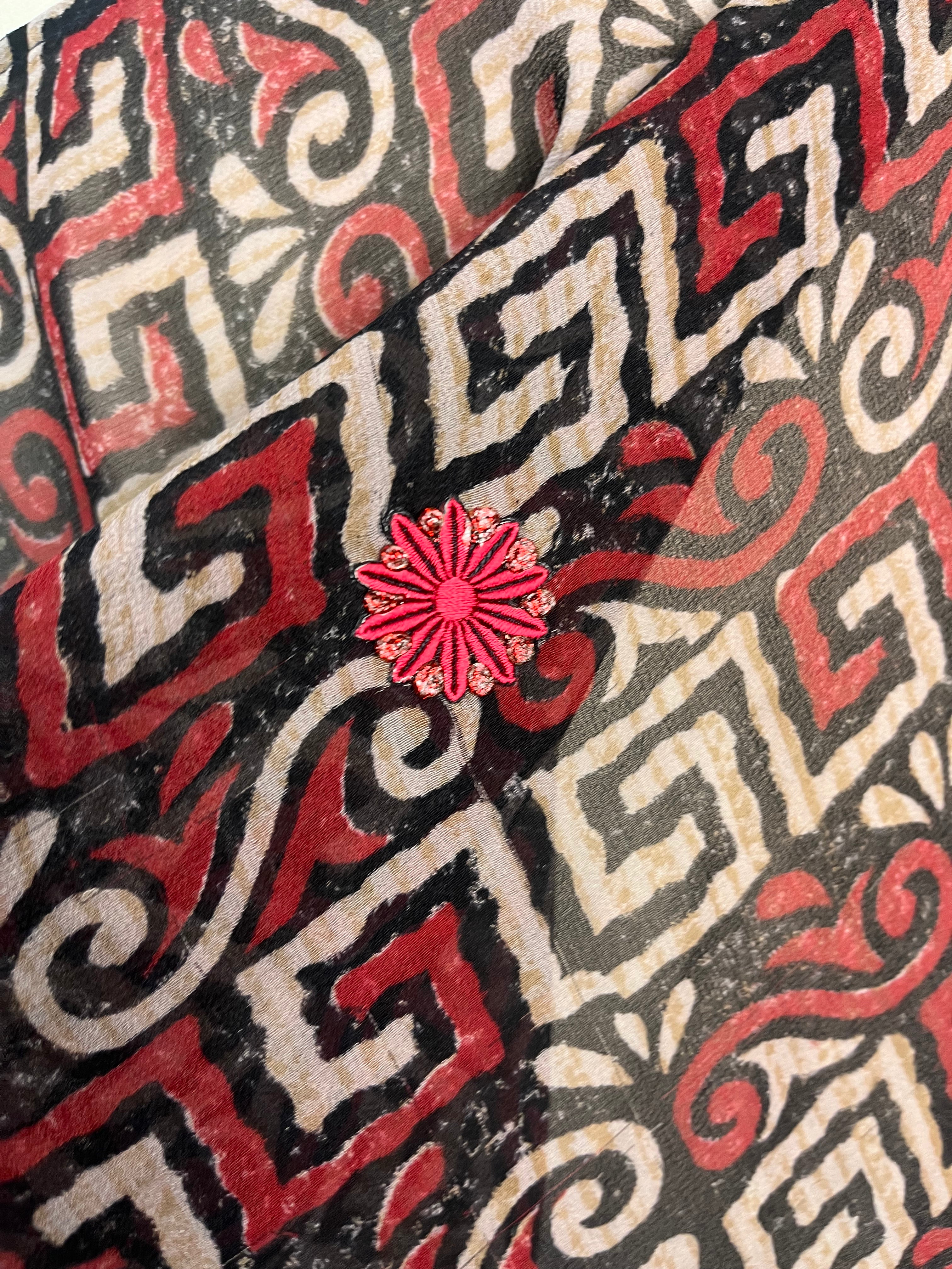 PRG6423 Sheer Wabi Sabi Pure Silk Capelet Poncho