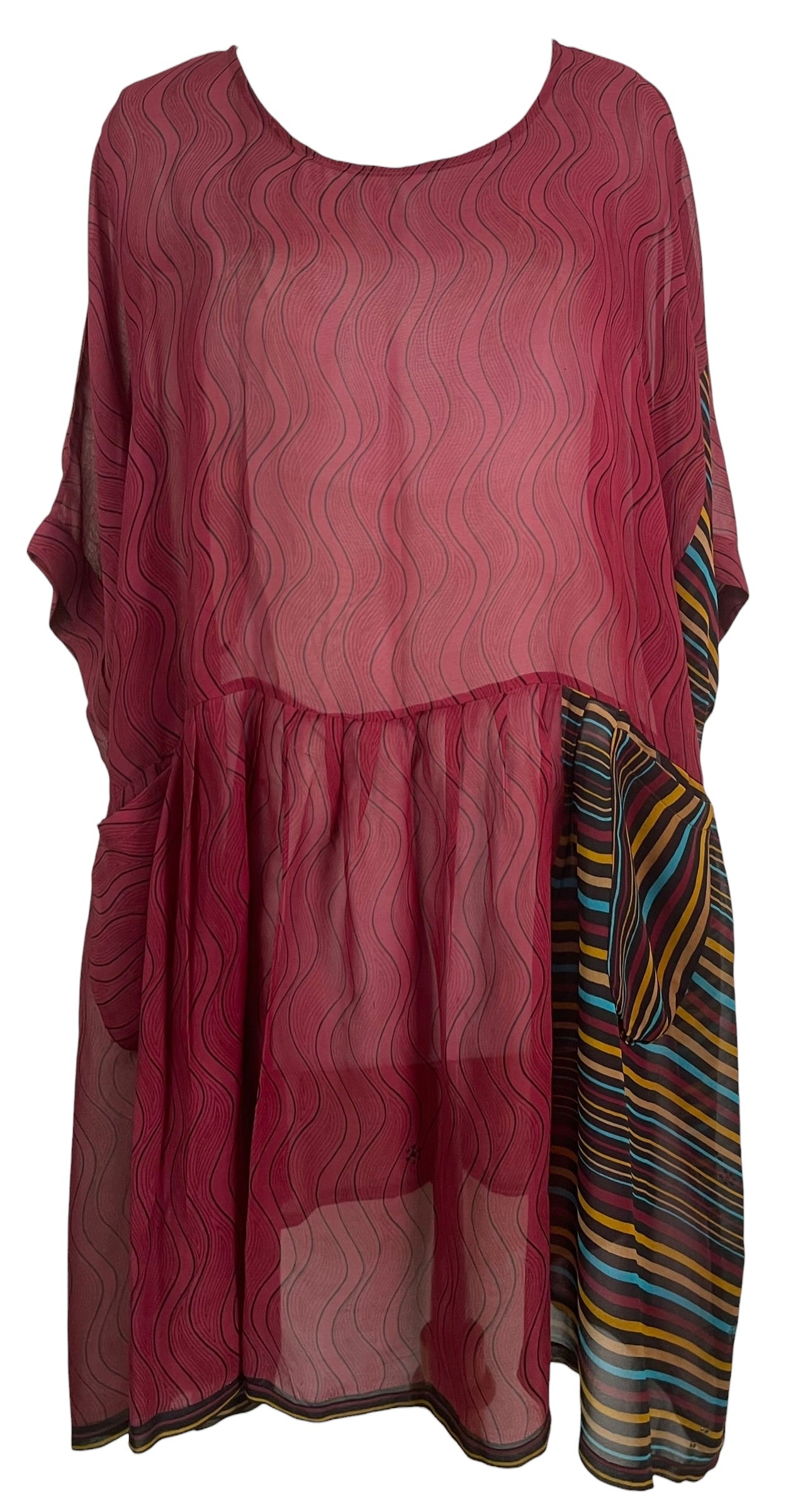 PRG8814 Sheer Avatar Pure Silk Boxy Babydoll Dress