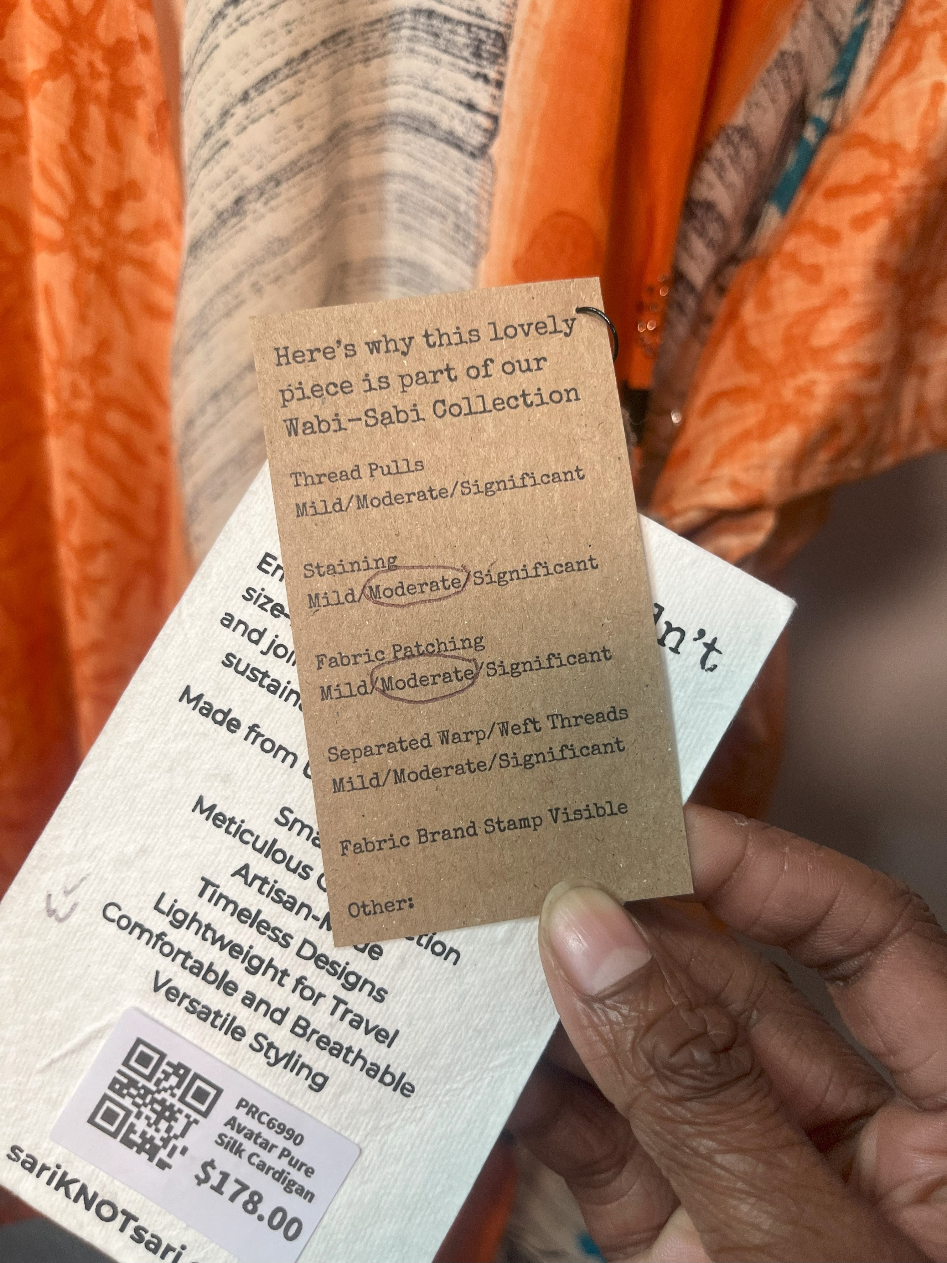 PRC6990 Wabi Sabi Pure Silk Cardigan