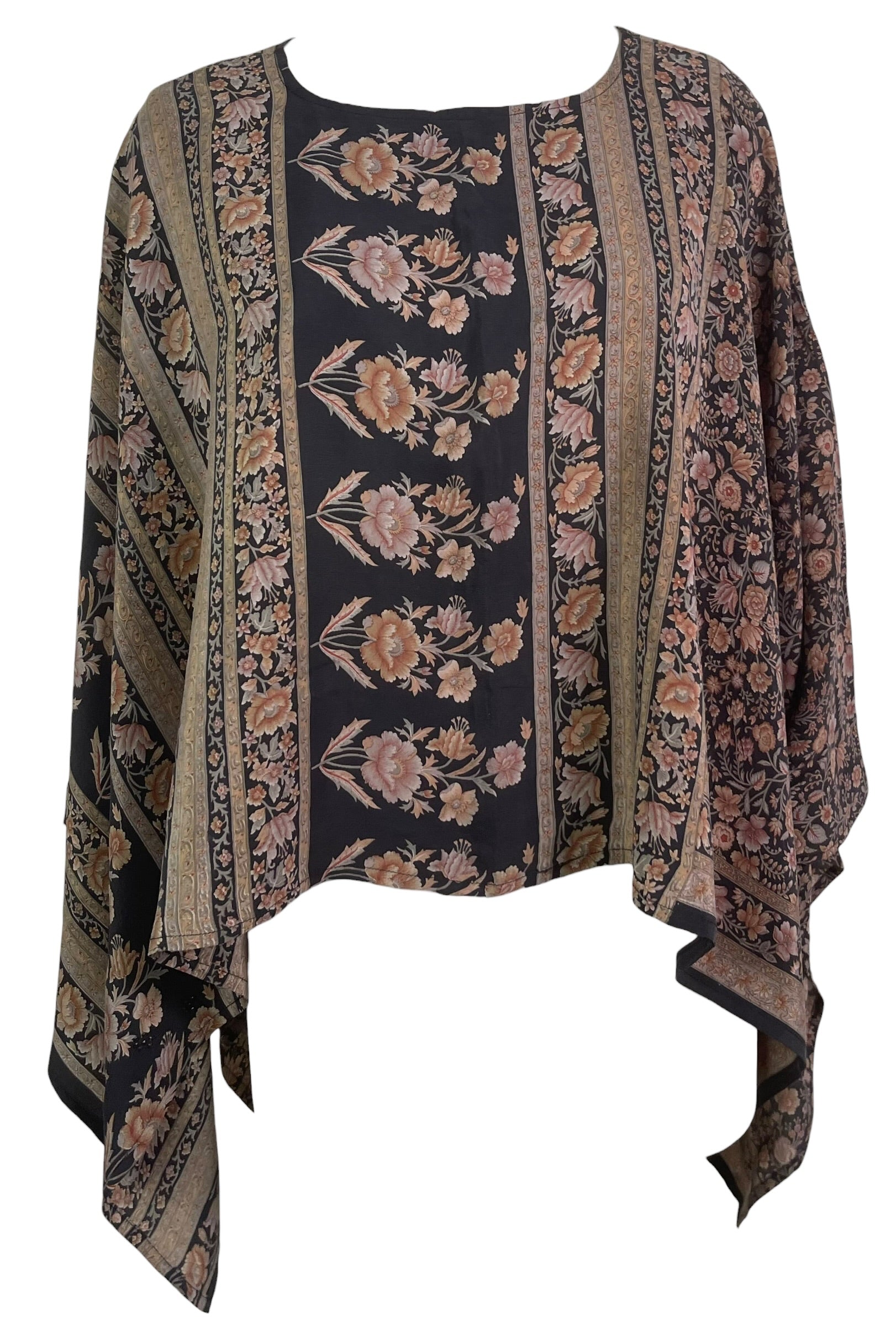 PRC8698 Avatar Pure Silk Capelet Poncho