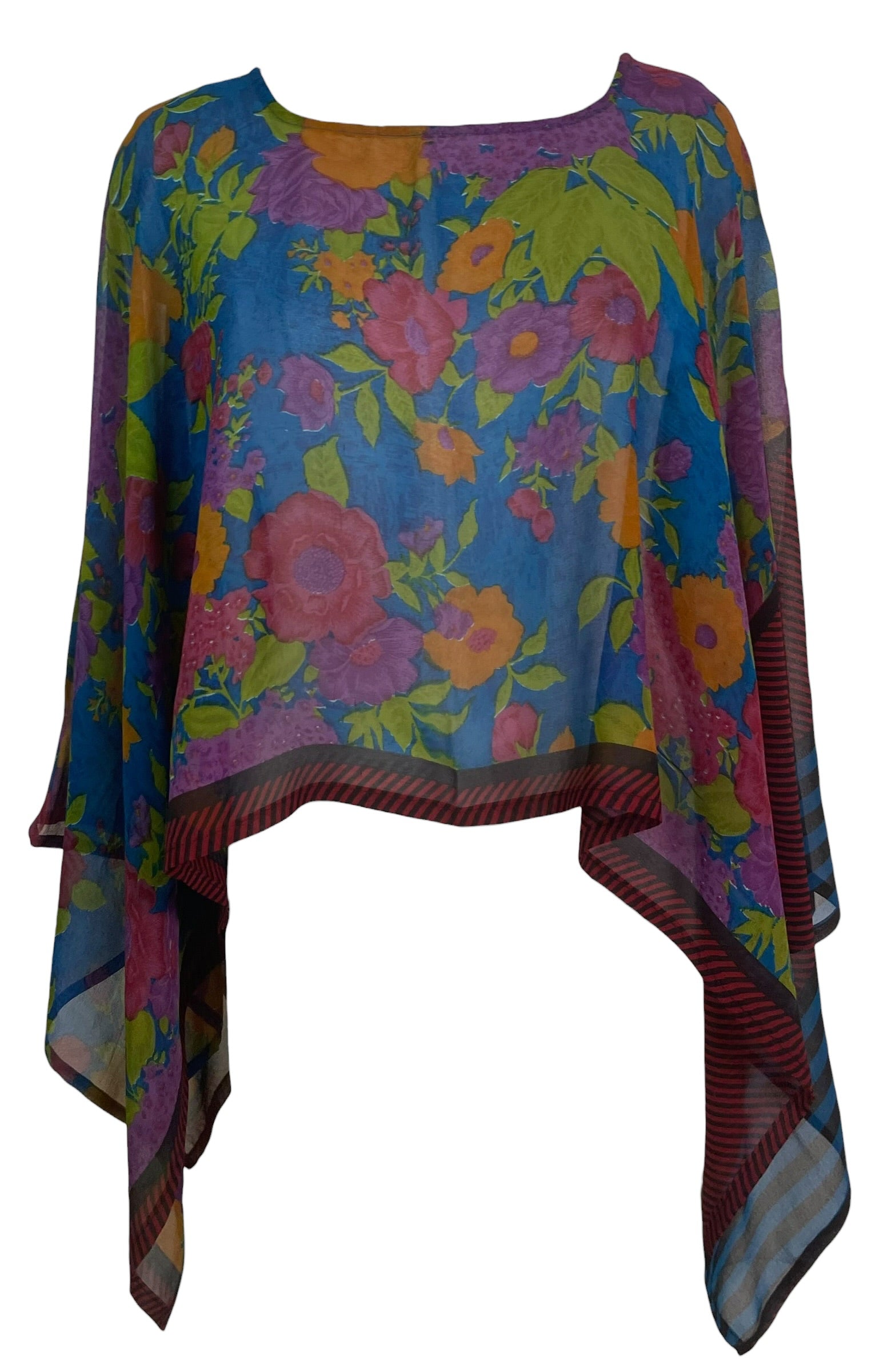 PRG8720 Sheer Avatar Pure Silk Capelet Poncho
