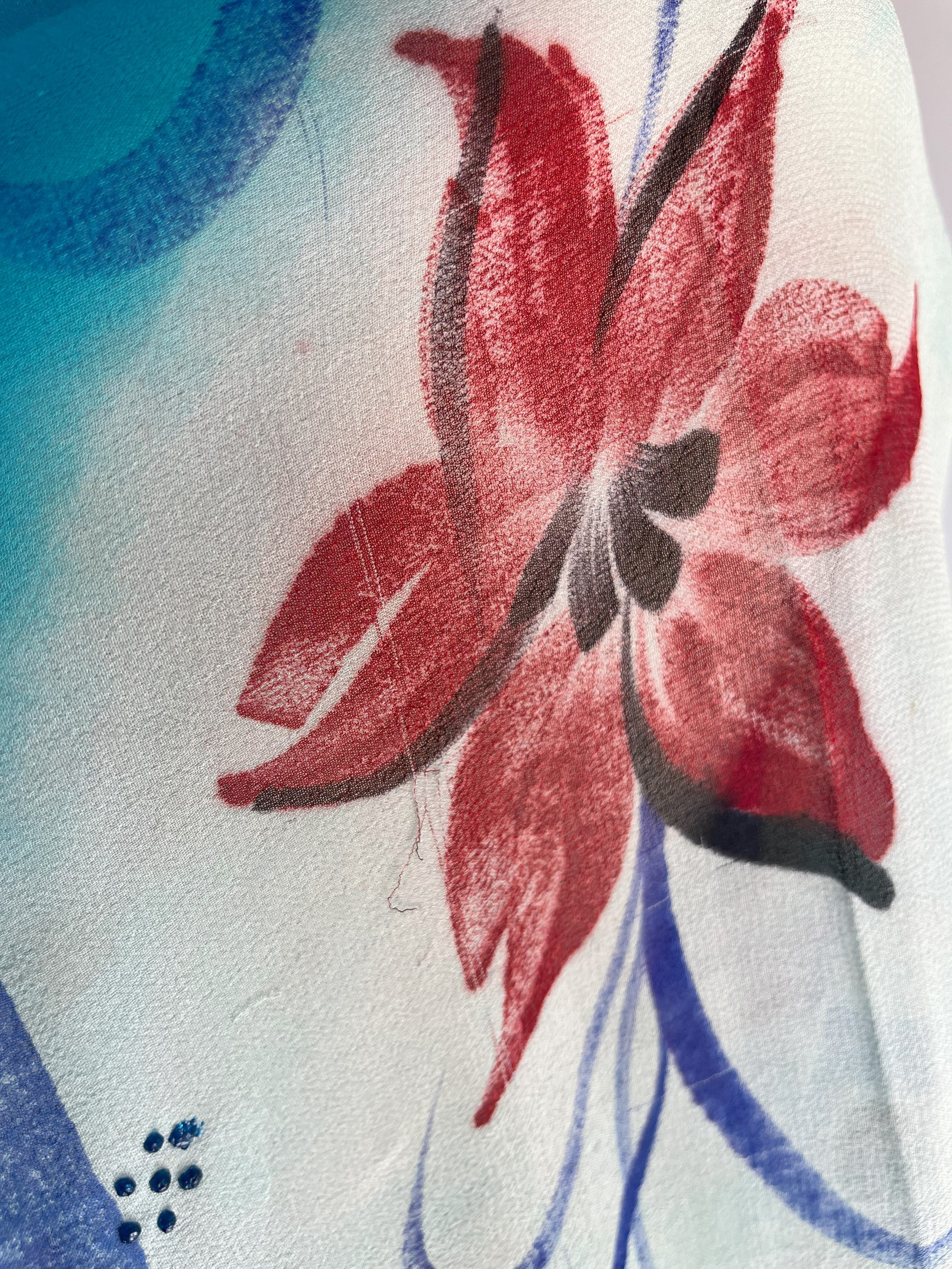 PRG7074 Sheer Wabi Sabi Pure Silk Waterfall Top