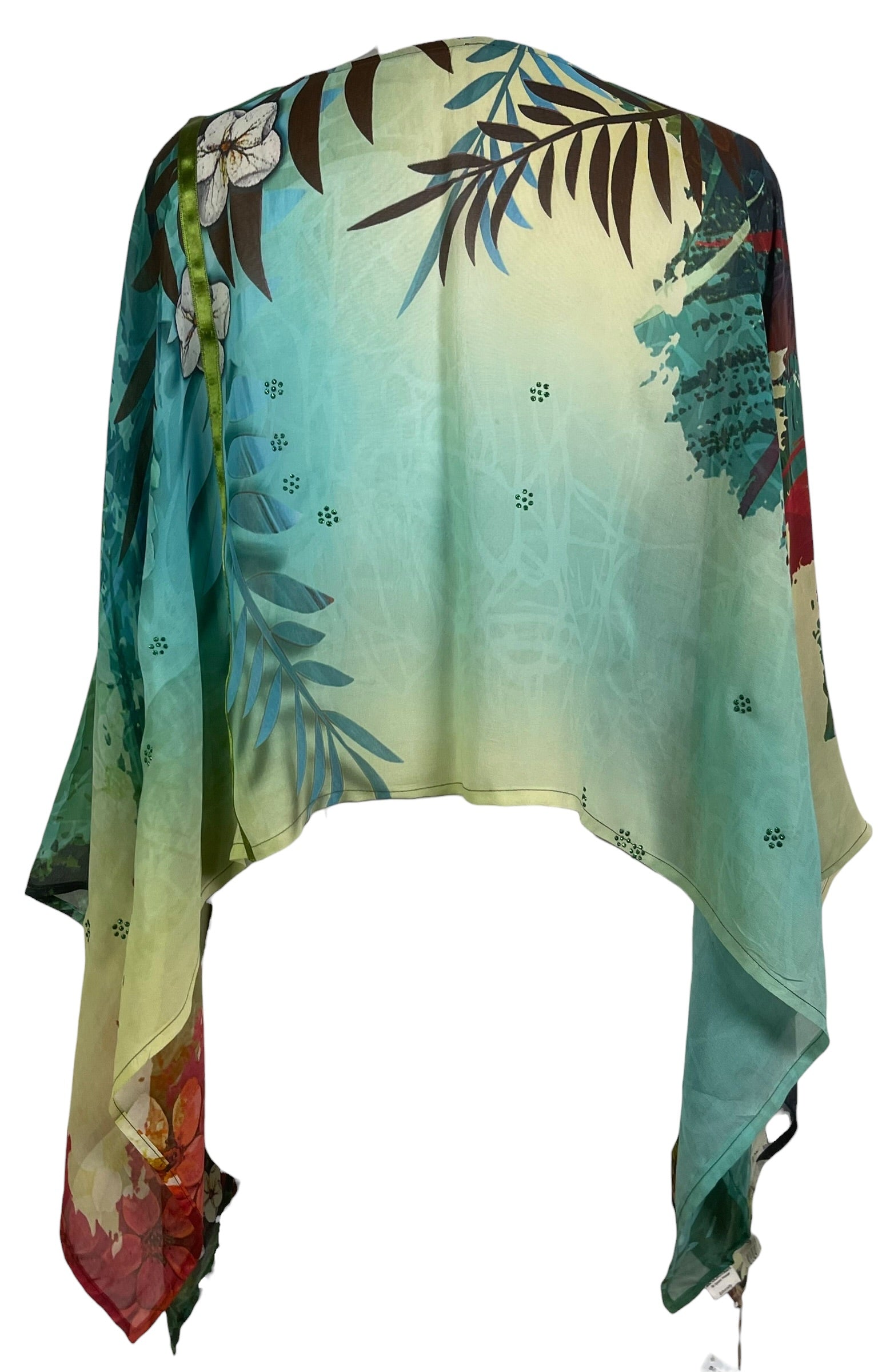 PRG8704 Sheer Avatar Pure Silk Capelet Poncho