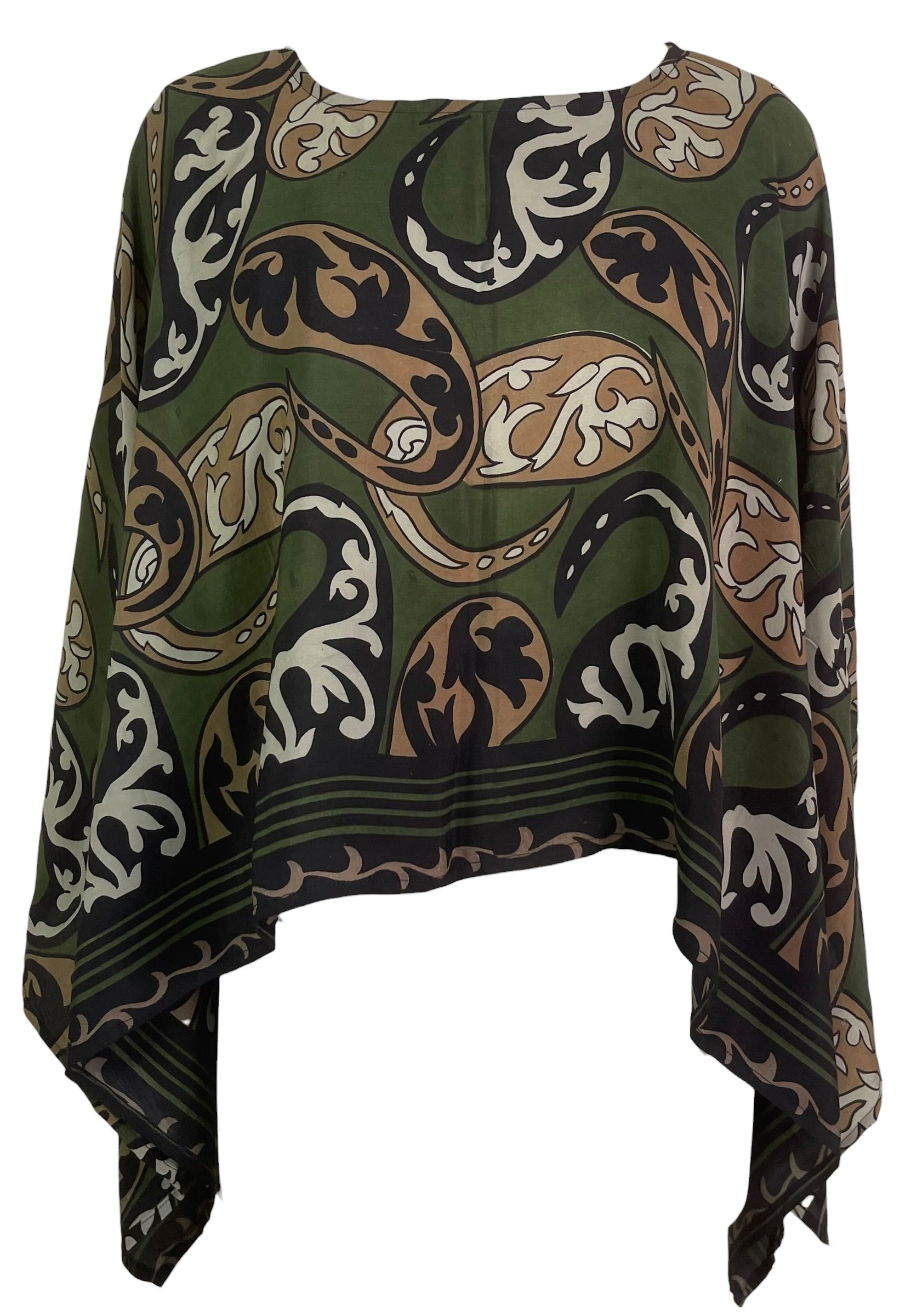 PRC8889 Pure Silk Wabi Sabi Capelet Poncho