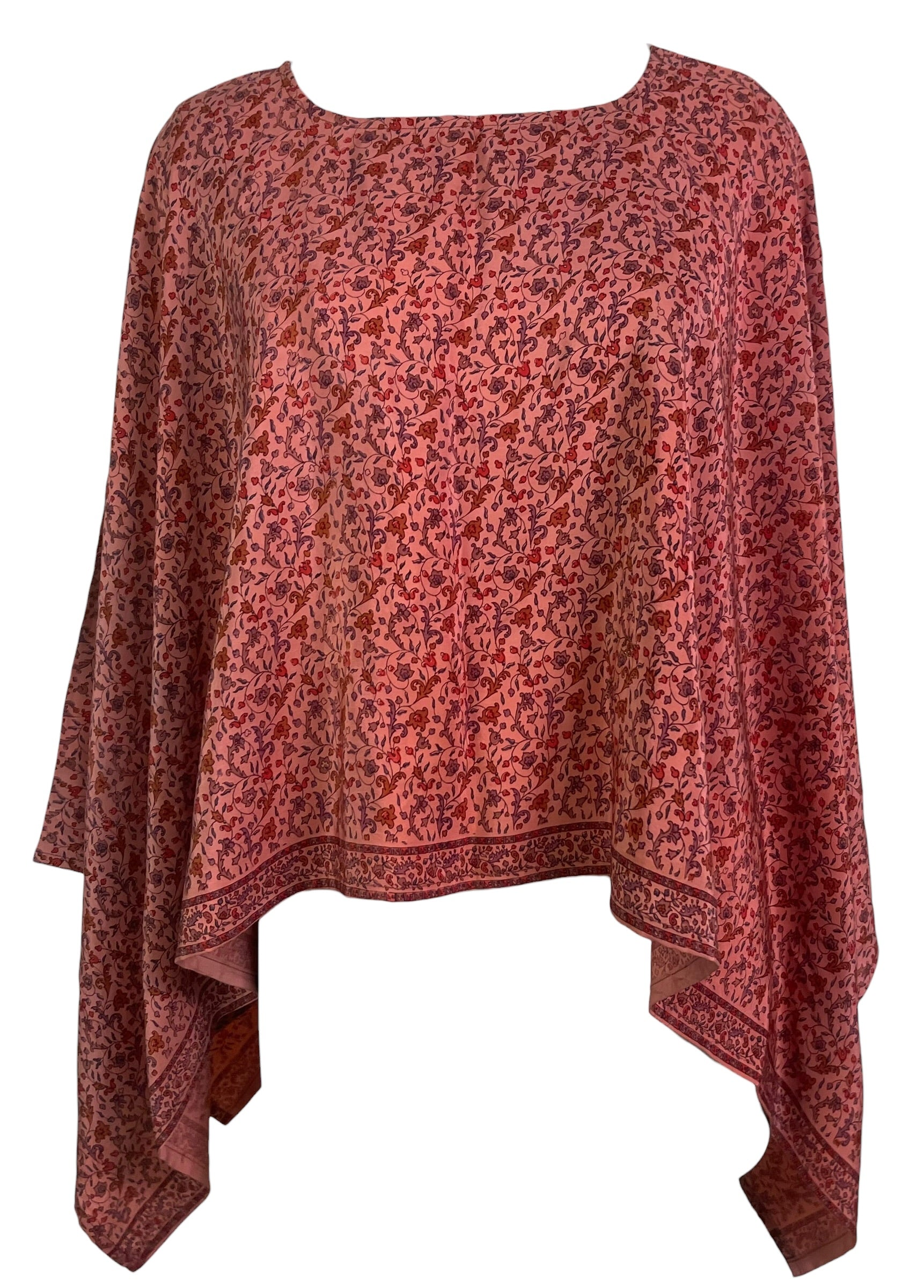 PRC8900 Pure Silk Wabi Sabi Capelet Poncho