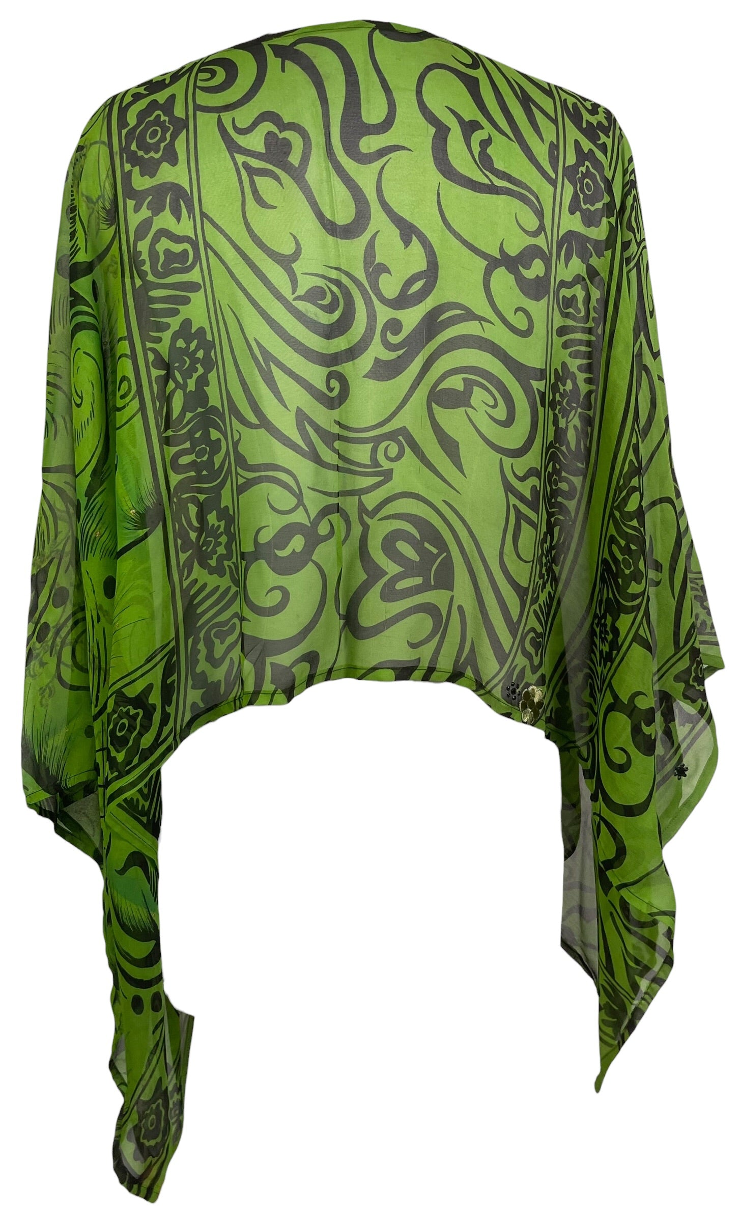 PRG8727 Sheer Pure Silk Wabi Sabi Capelet Poncho
