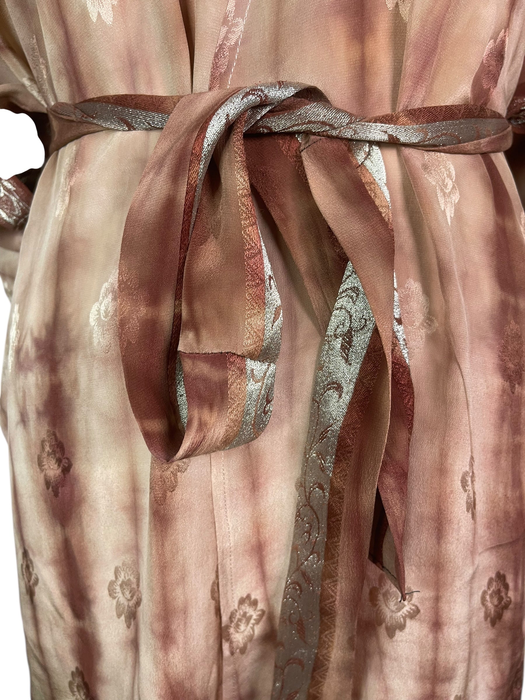 PRC8215 Avatar Pure Silk Kimono-Sleeved Jacket with Belt