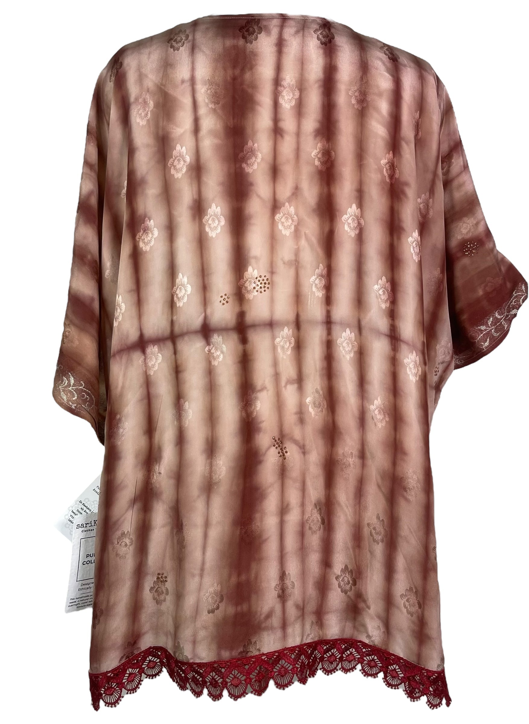 PRC8215 Avatar Pure Silk Kimono-Sleeved Jacket with Belt