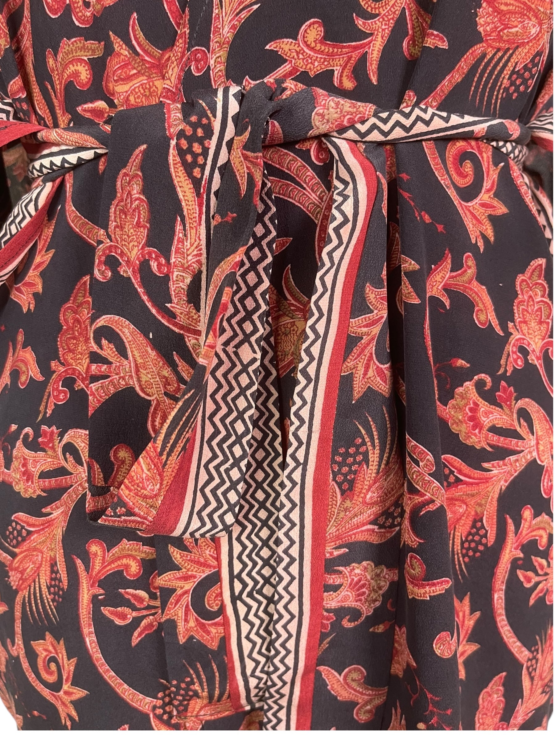 PRC8225 Avatar Pure Silk Kimono-Sleeved Jacket with Belt