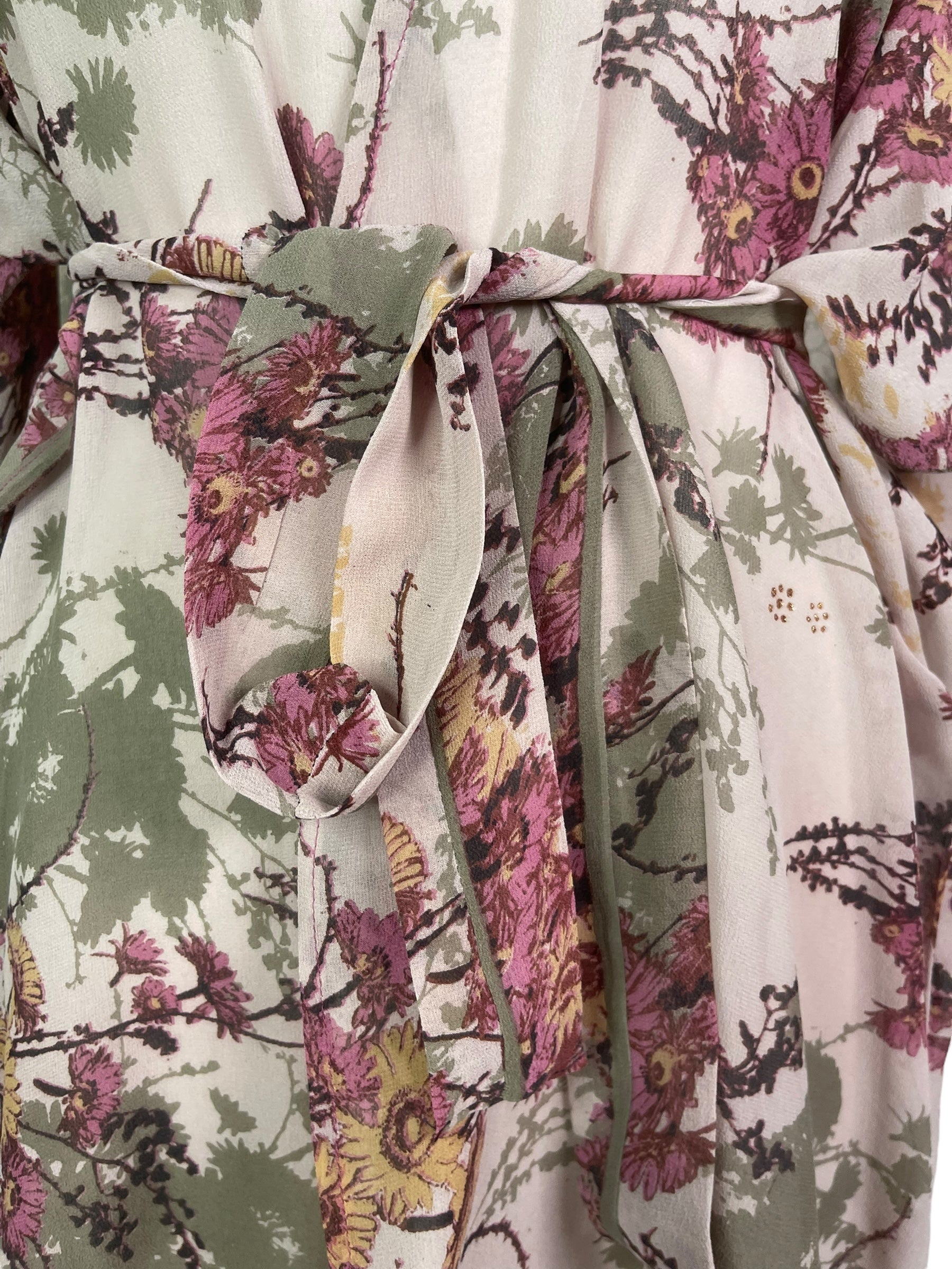 PRG8234 Avatar Pure Silk Kimono-Sleeved Jacket with Belt