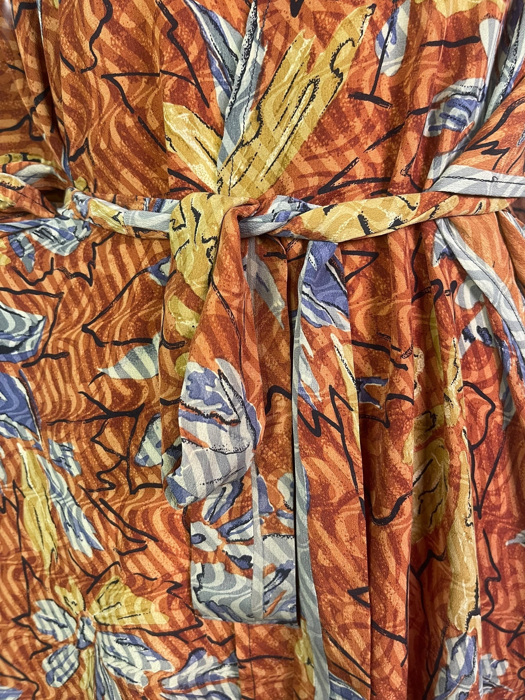 PRC8210 Avatar Pure Silk Kimono-Sleeved Jacket with Belt