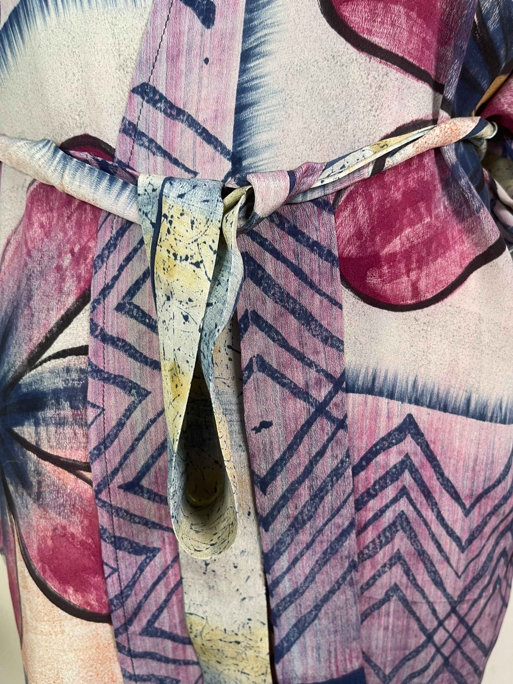 PRC8223 Avatar Pure Silk Kimono-Sleeved Jacket with Belt