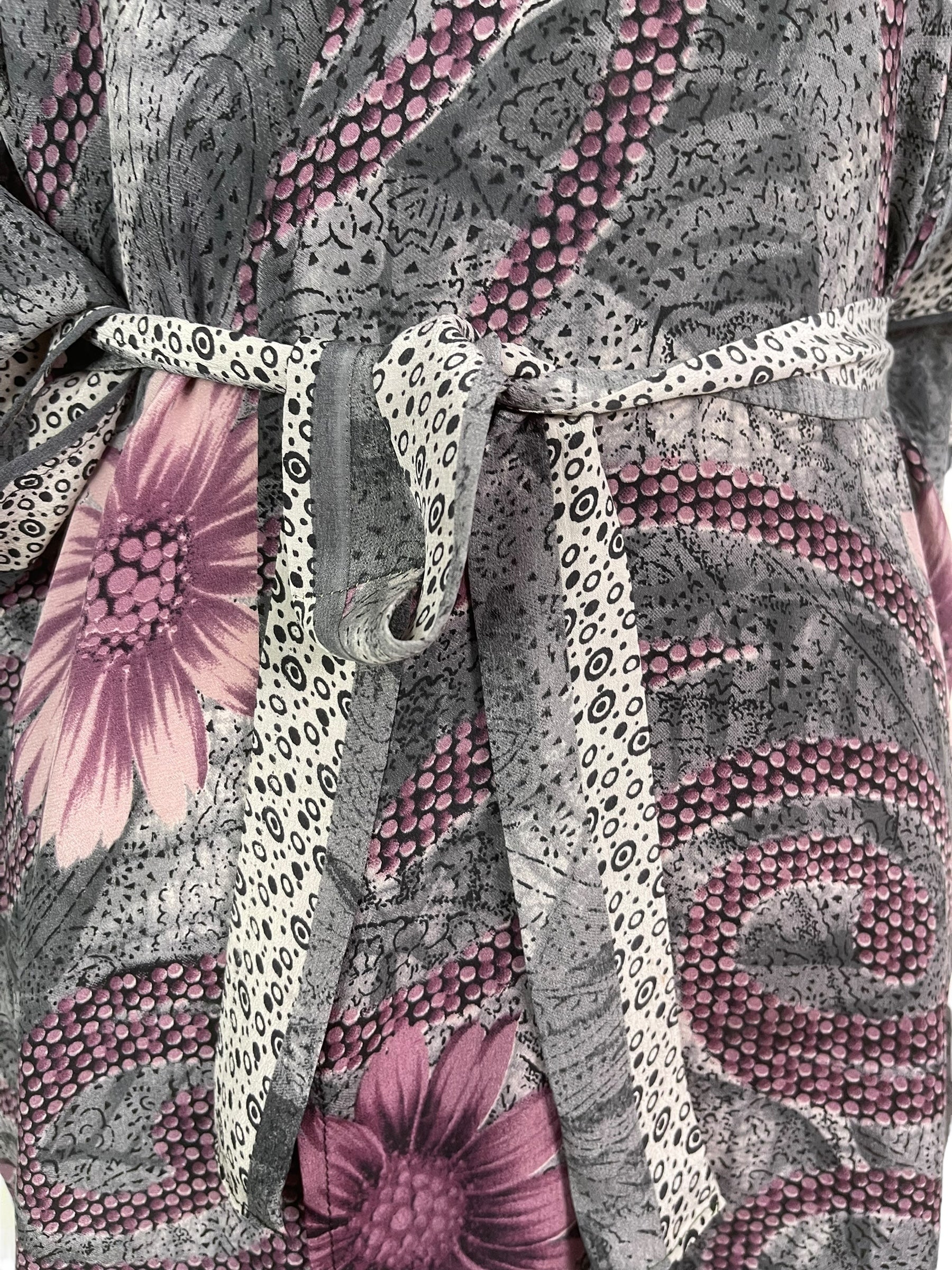 PRC8222 Avatar Pure Silk Kimono-Sleeved Jacket with Belt