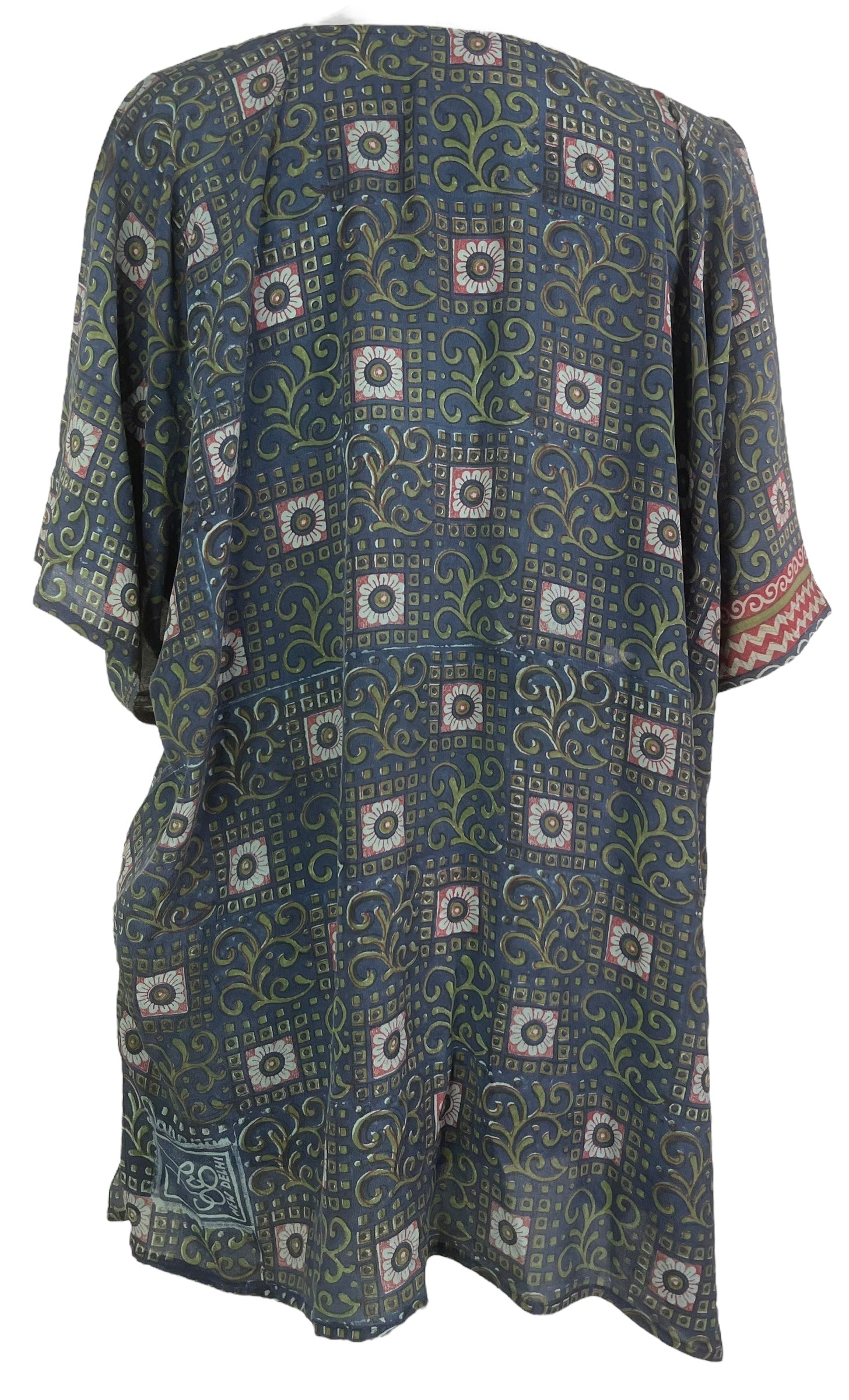 PRC8216 Wabi Sabi Pure Silk Kimono-Sleeved Jacket with Belt