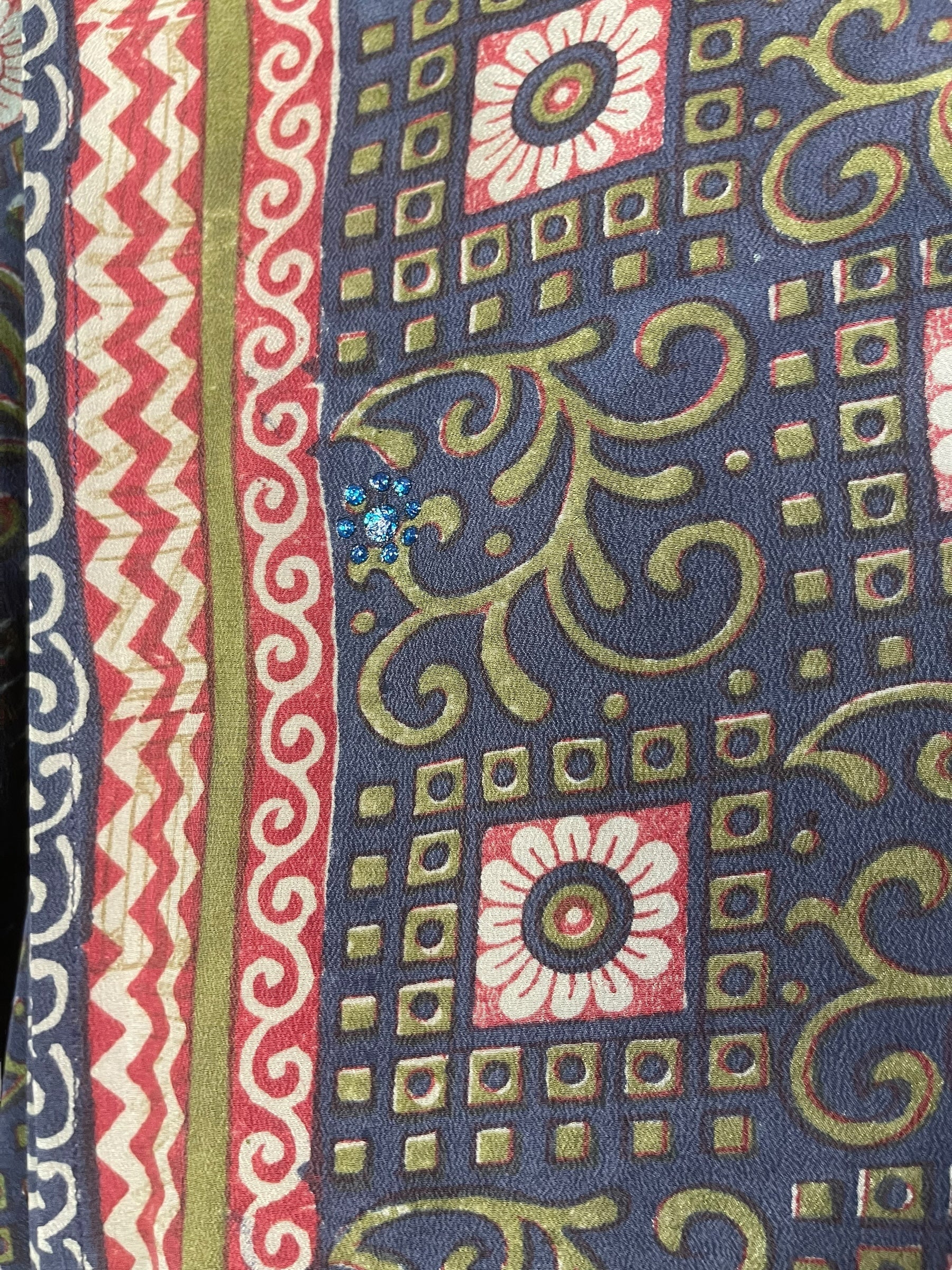 PRC8216 Wabi Sabi Pure Silk Kimono-Sleeved Jacket with Belt