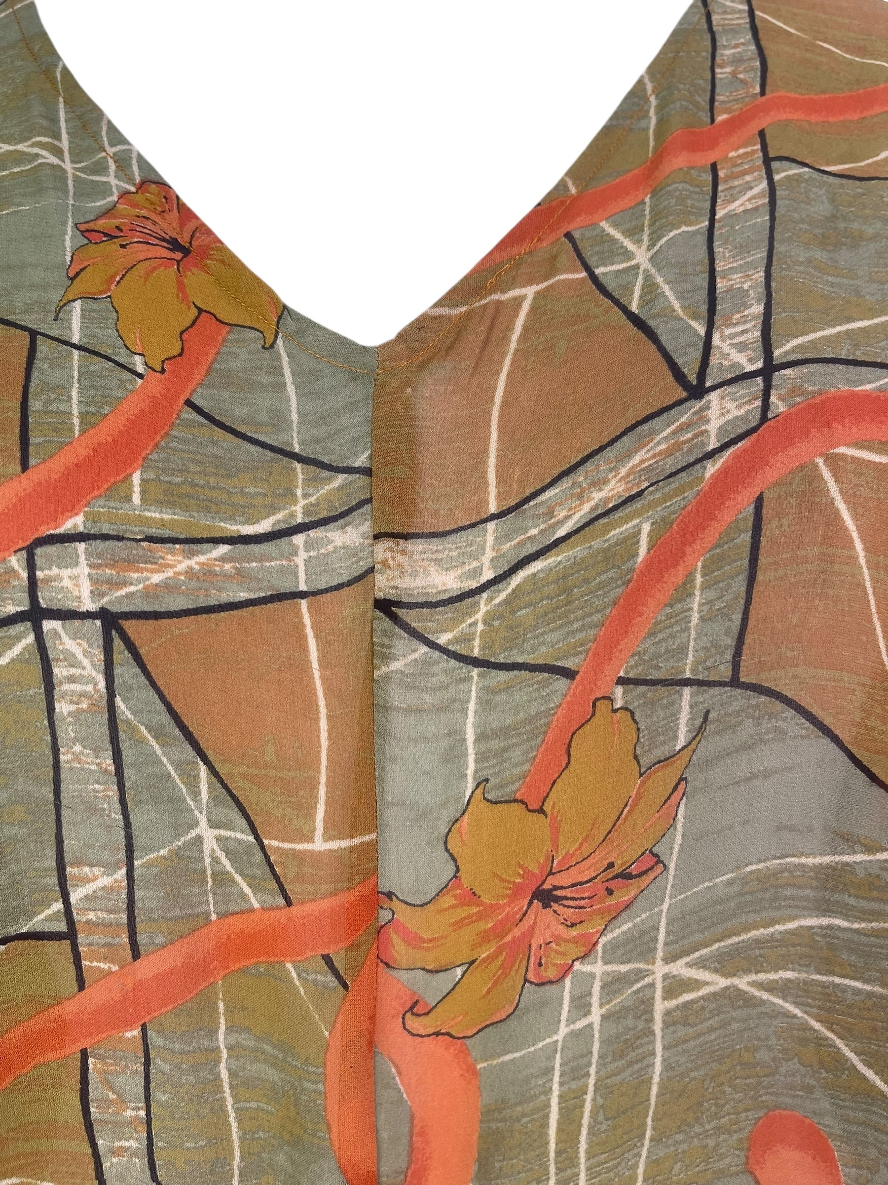 PRG8101 Sheer Avatar Pure Silk Waterfall Top