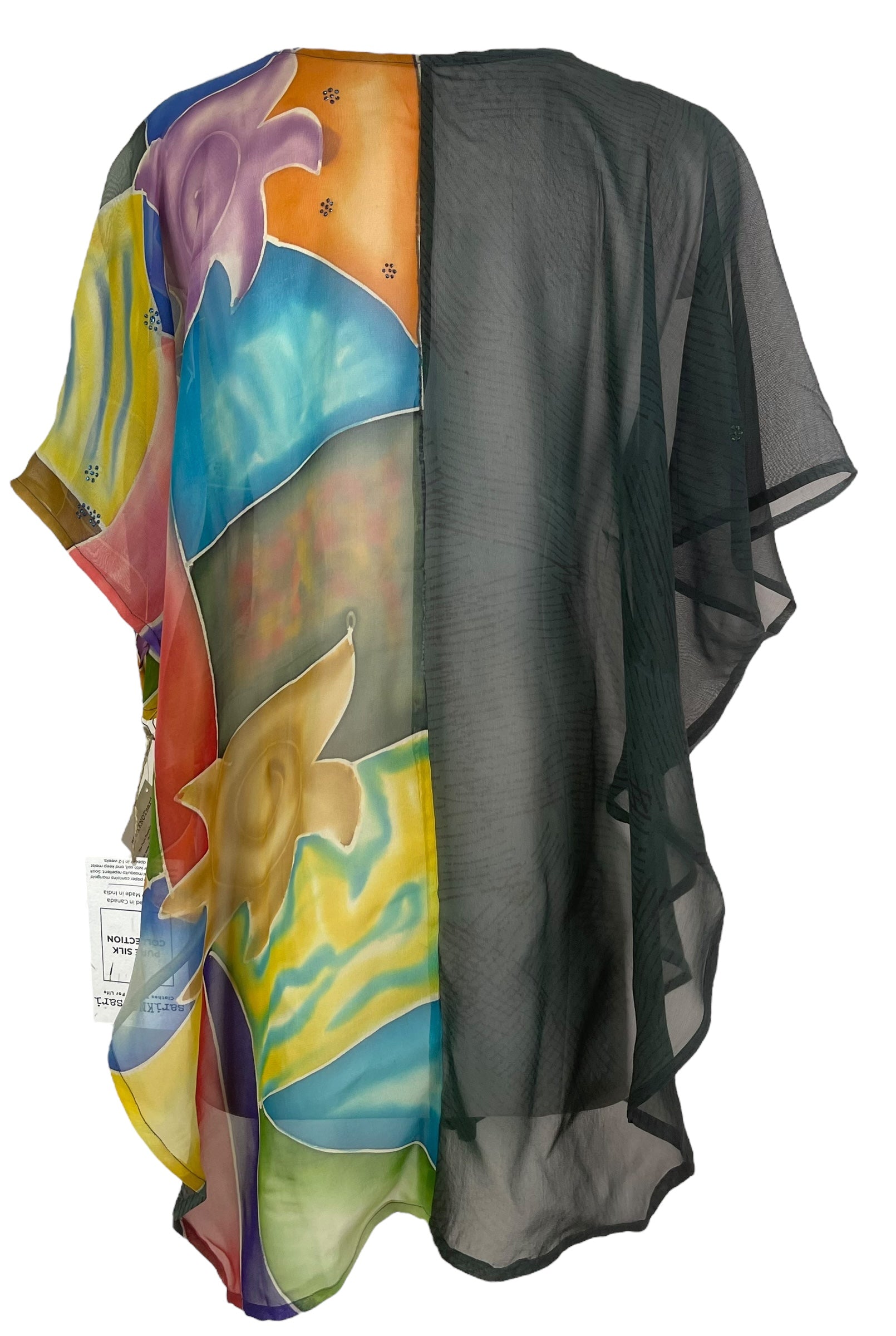 PRG8141 Sheer Avatar Pure Silk Waterfall Top