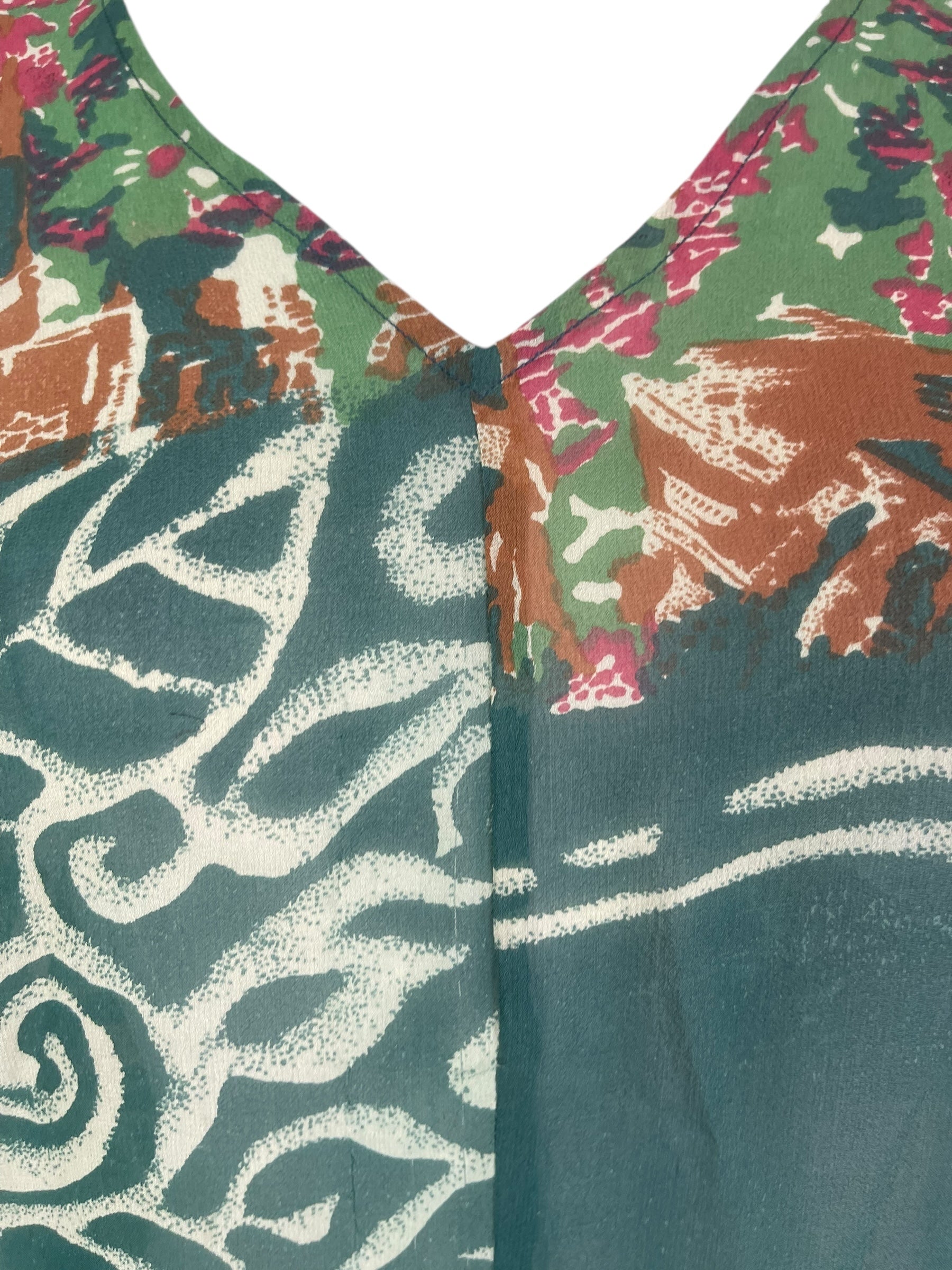 PRG8153 Sheer Avatar Pure Silk Waterfall Top