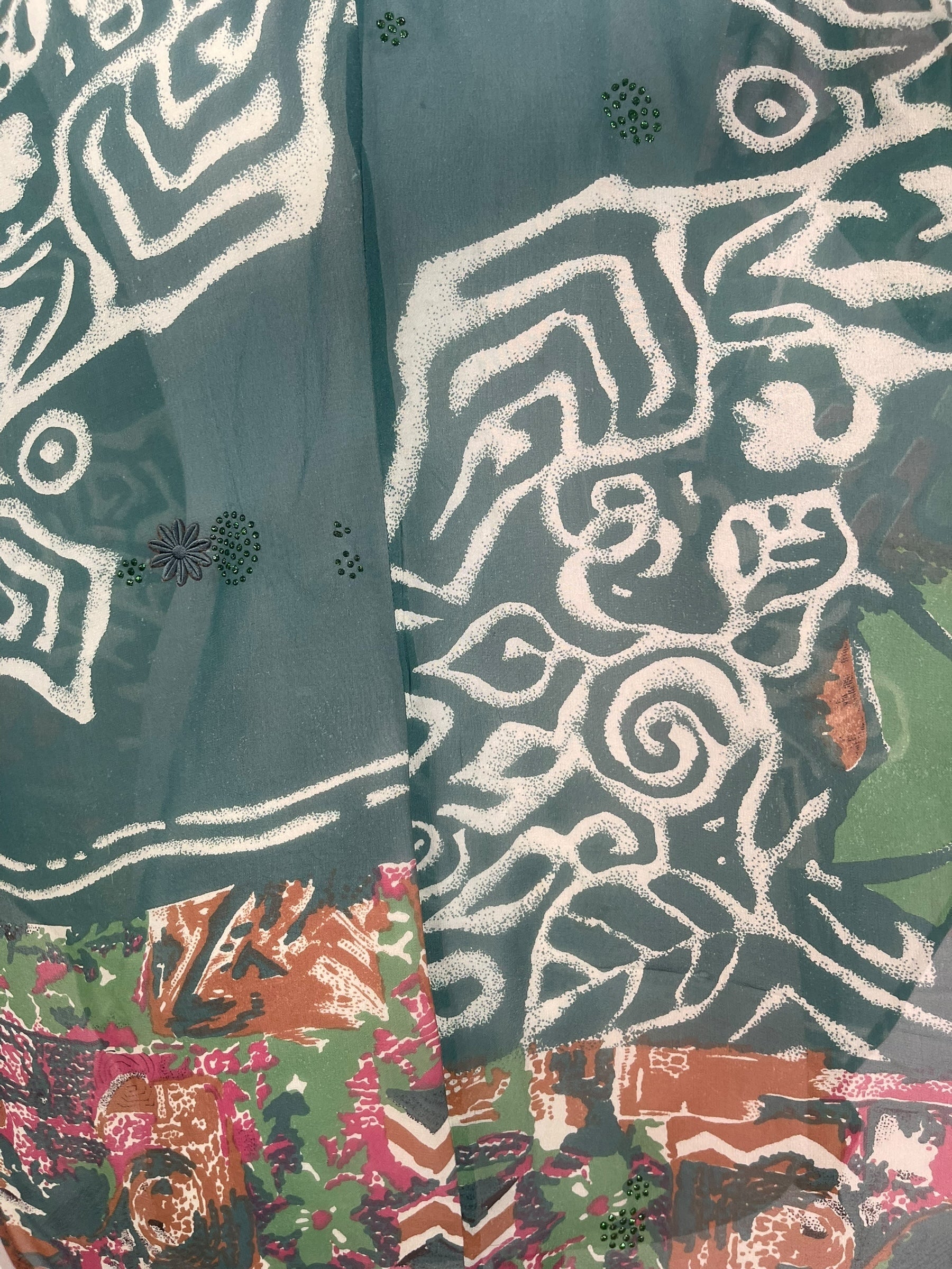 PRG8153 Sheer Avatar Pure Silk Waterfall Top