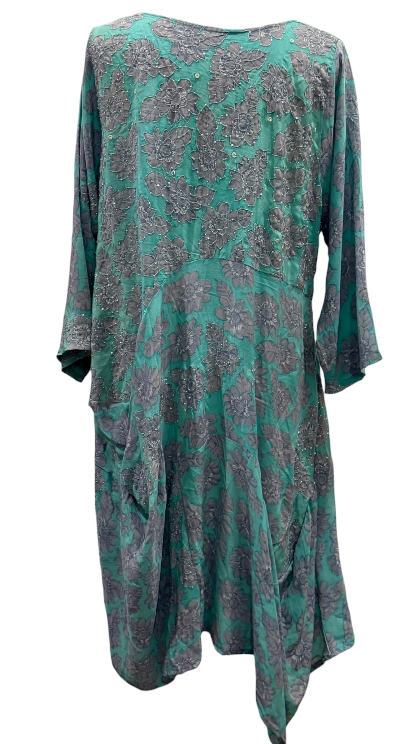 PRC7888 Wabi Sabi Pure Silk Self Pocket Tunic Dress