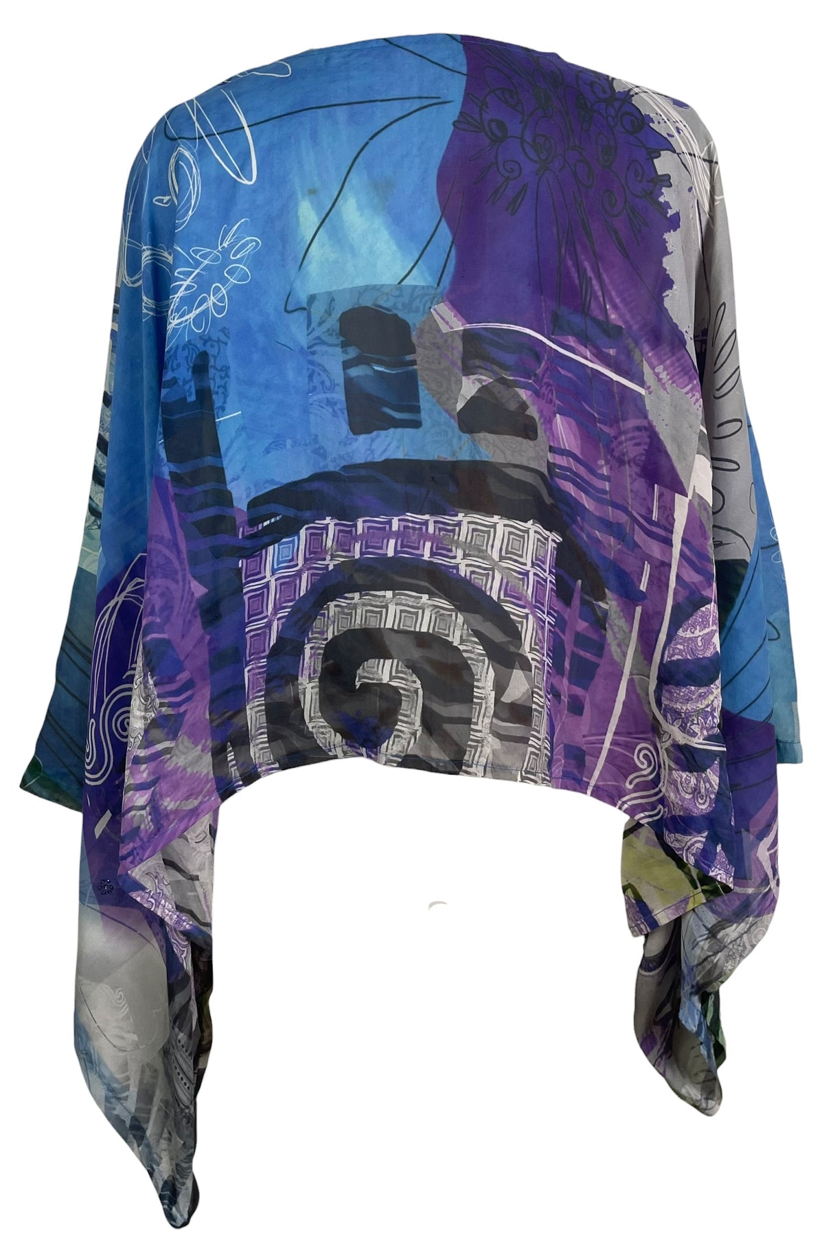 Releases Sunday at 8pm EST  PRG9229 Sheer Wabi Sabi Pure Silk Kimono-Sleeved Top