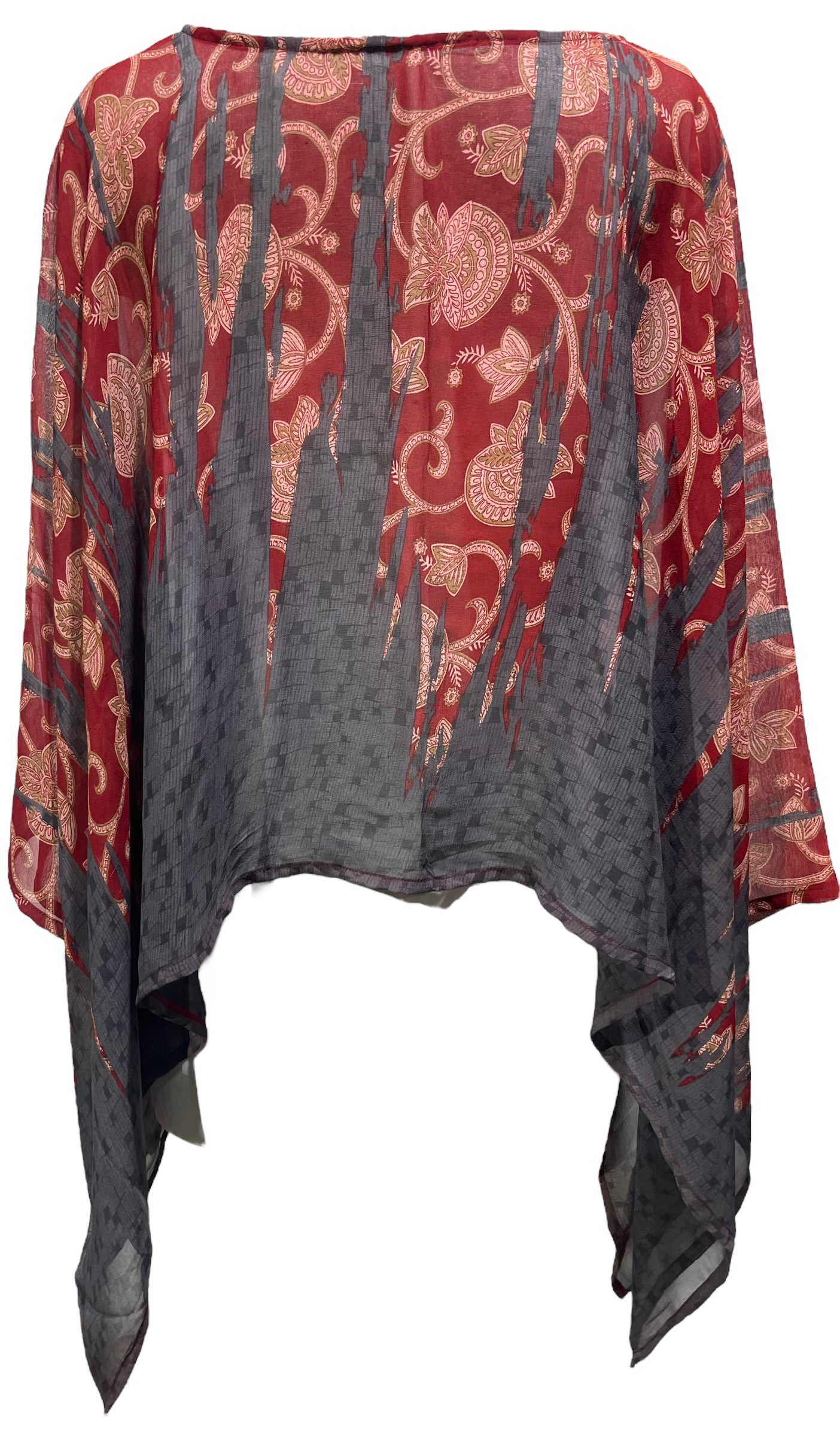 PRG5154 Sheer Avatar Pure Silk Capelet Poncho