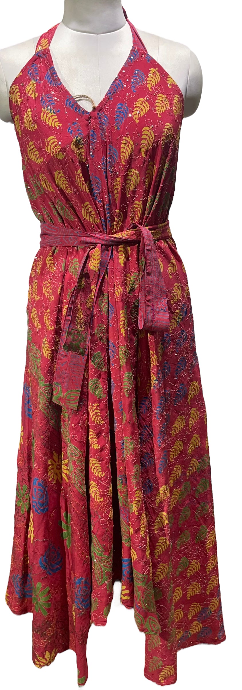 PRC4829  Avatar Pure Silk Maxi Dress with Belt