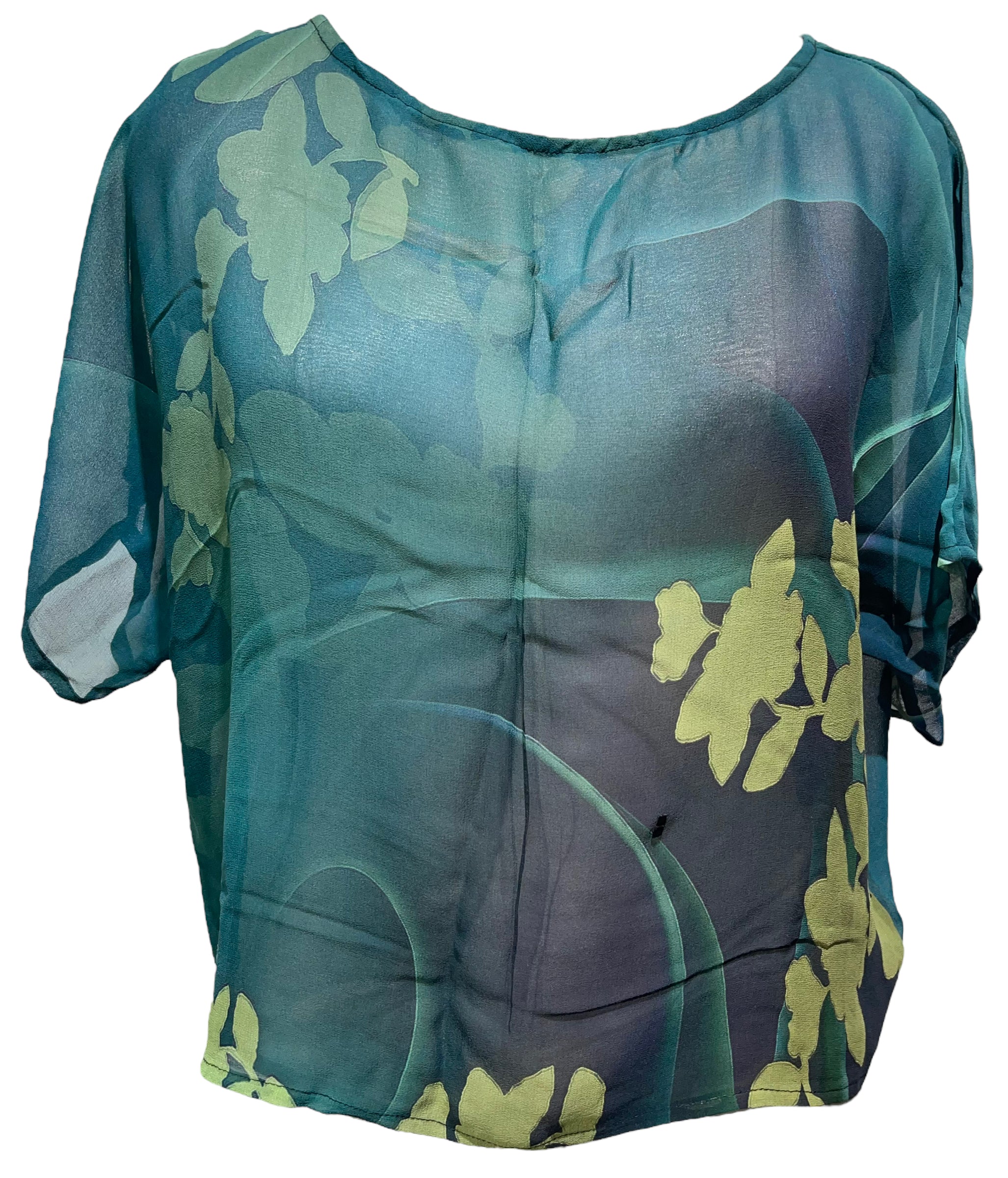 PRG4617 Sheer Avatar Pure Silk Boxy Top