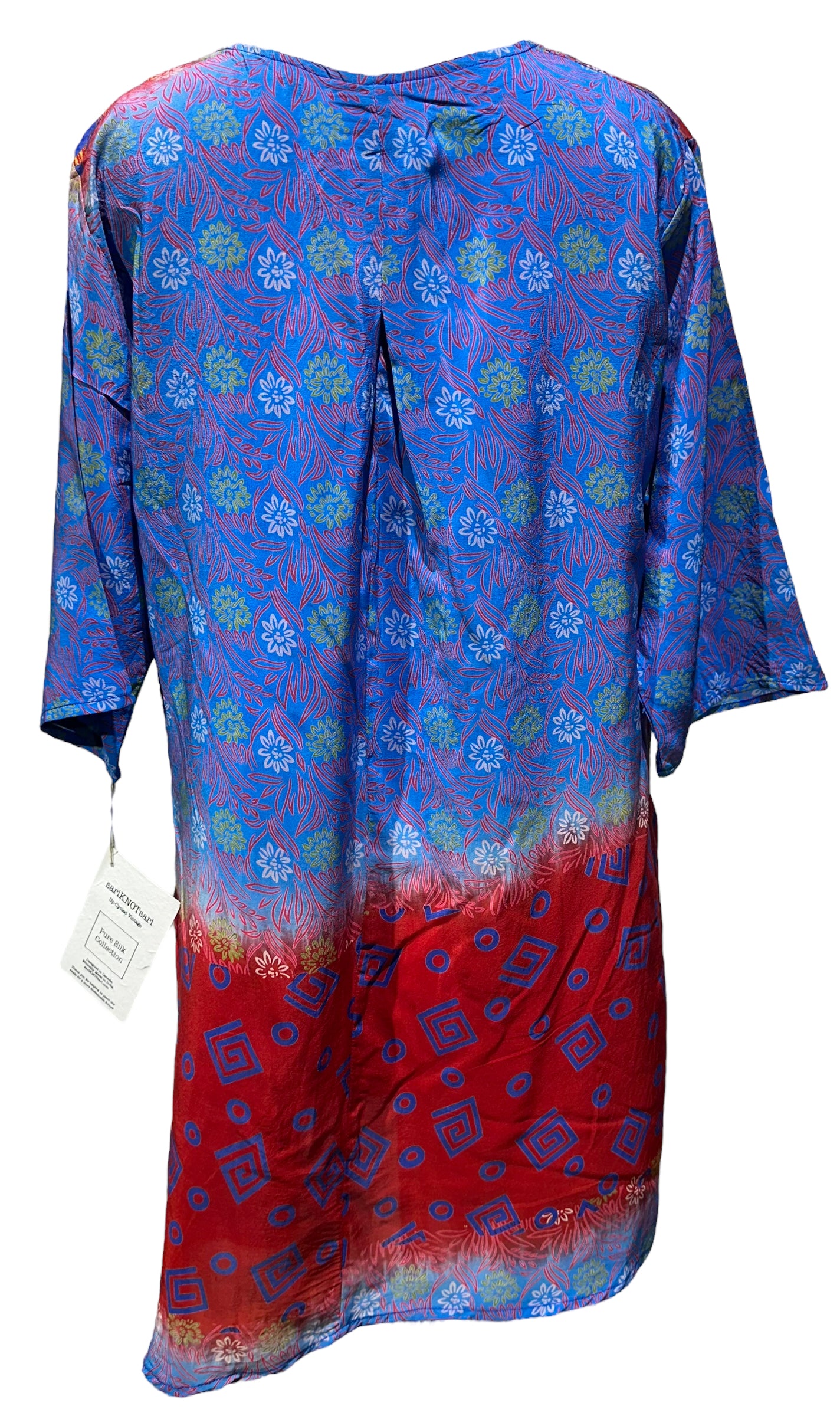 PRC4113 Nirvana Pure Silk Self Pocket Tunic Dress