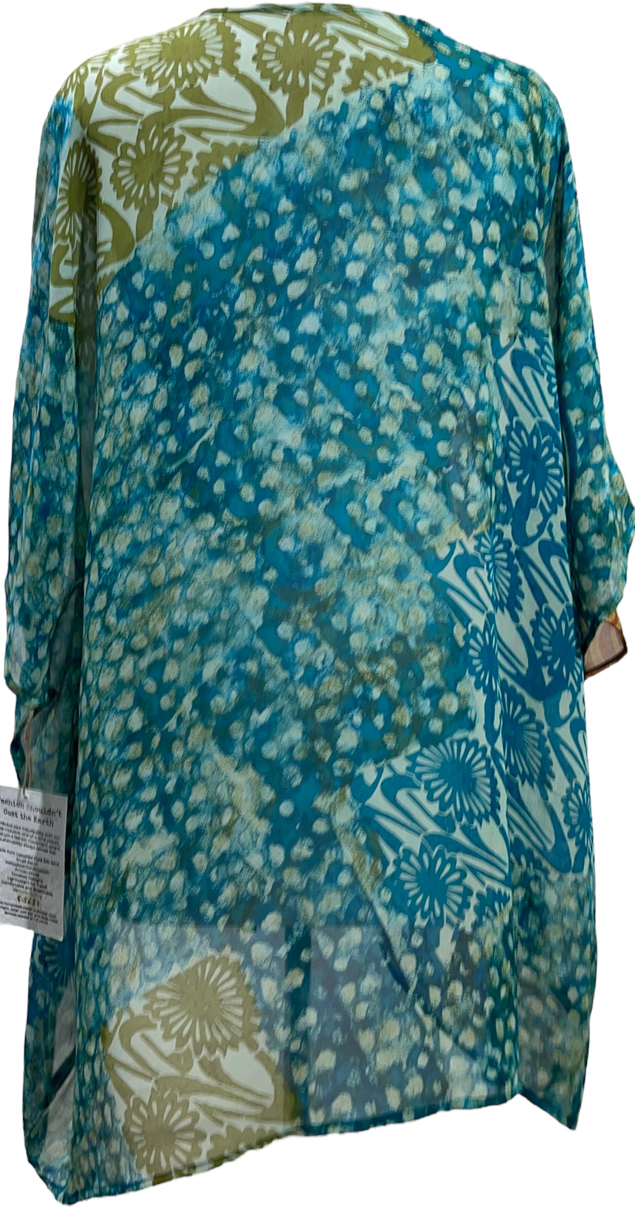 PRG5632 Sheer Avatar Pure Silk Short Kaftan Tunic