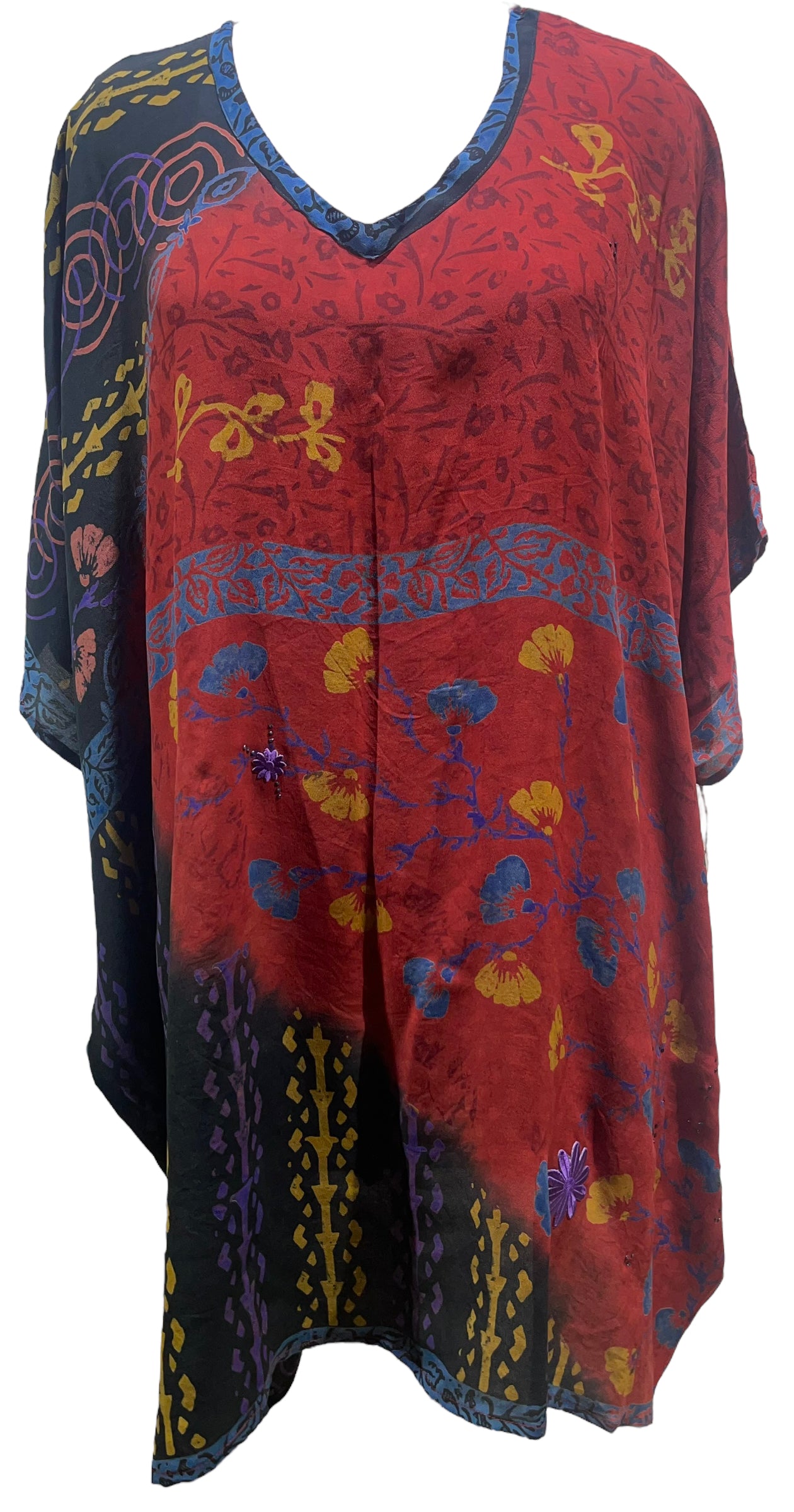 PRC5408 Avatar Pure Silk Short Kaftan Tunic