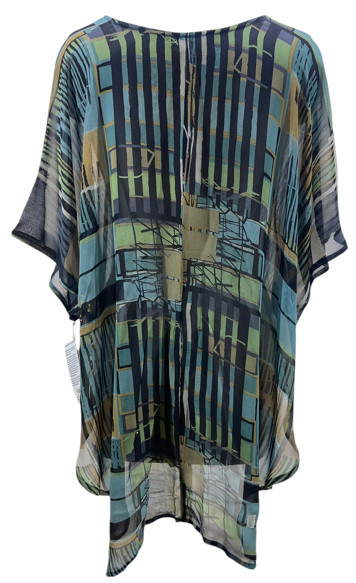 PRG5247 Sheer  Wabi Sabi Pure Silk Waterfall Top