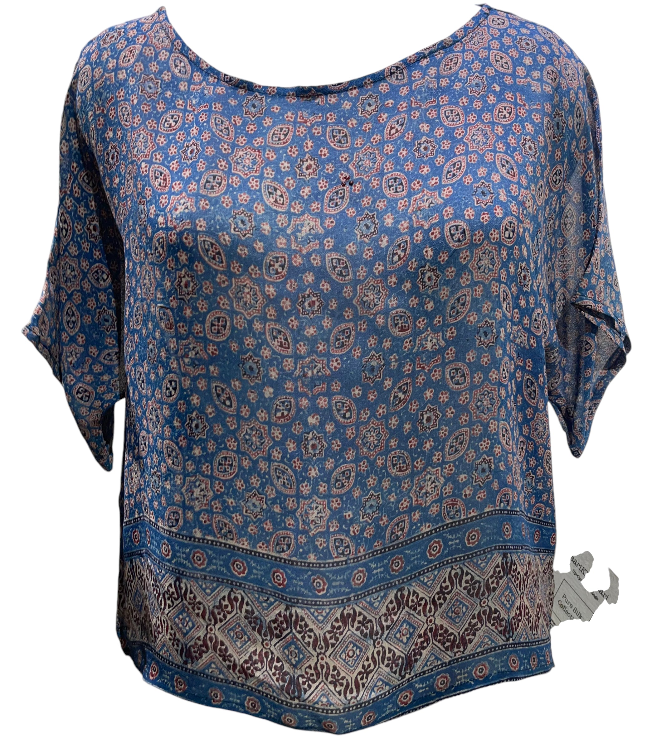 PRG4629 Sheer  Avatar Pure Silk Boxy Top