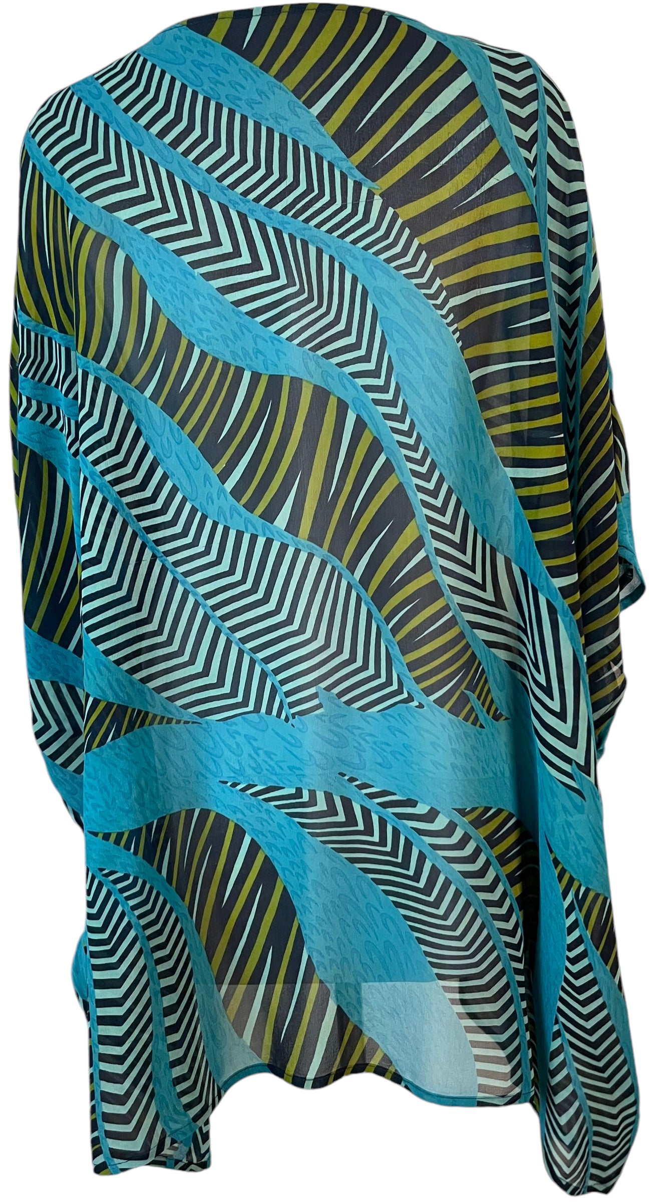 PRG5782 Sheer Wabi Sabi Pure Silk Short Kaftan Tunic