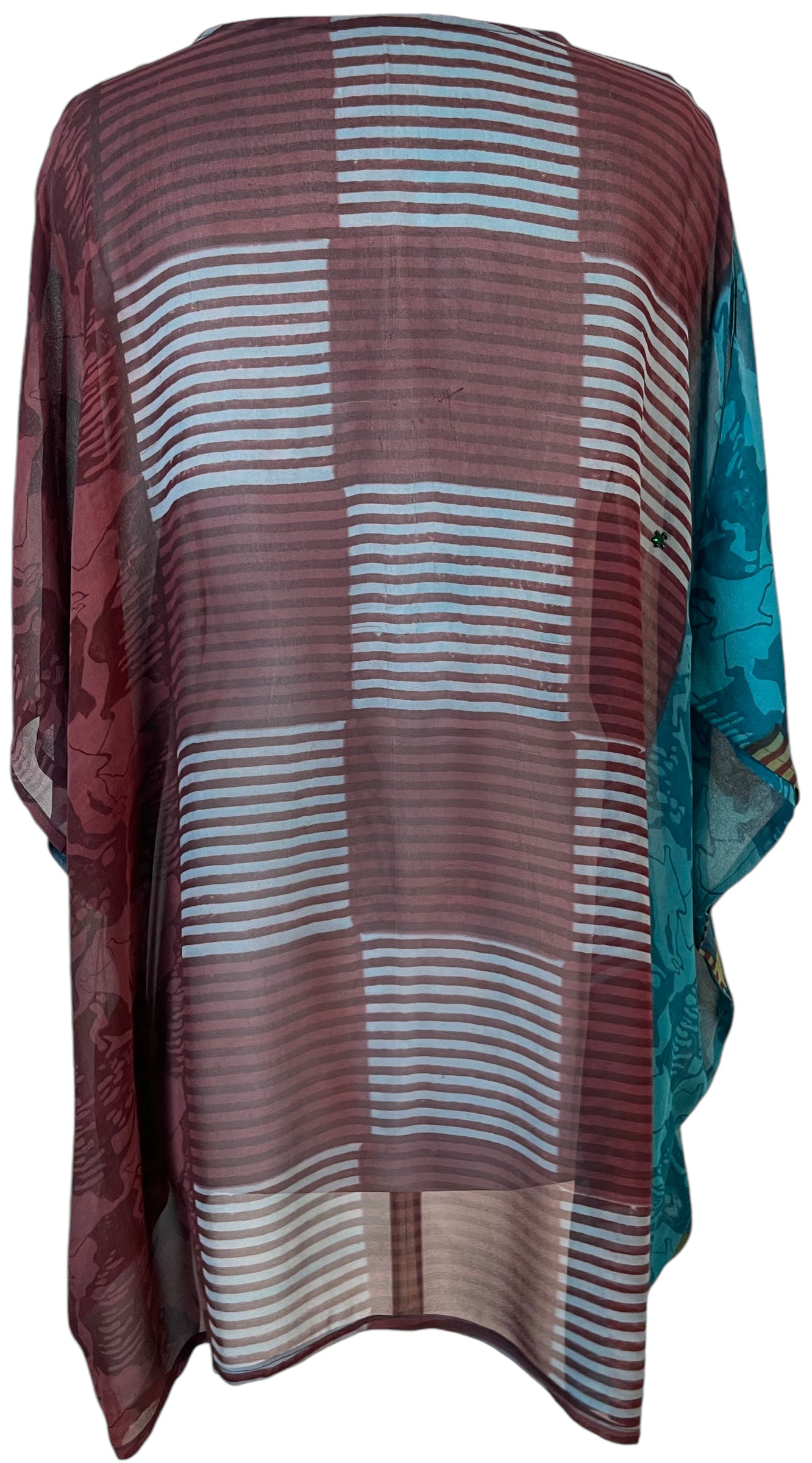 PRG5631 Sheer Avatar Pure Silk Short Kaftan Tunic