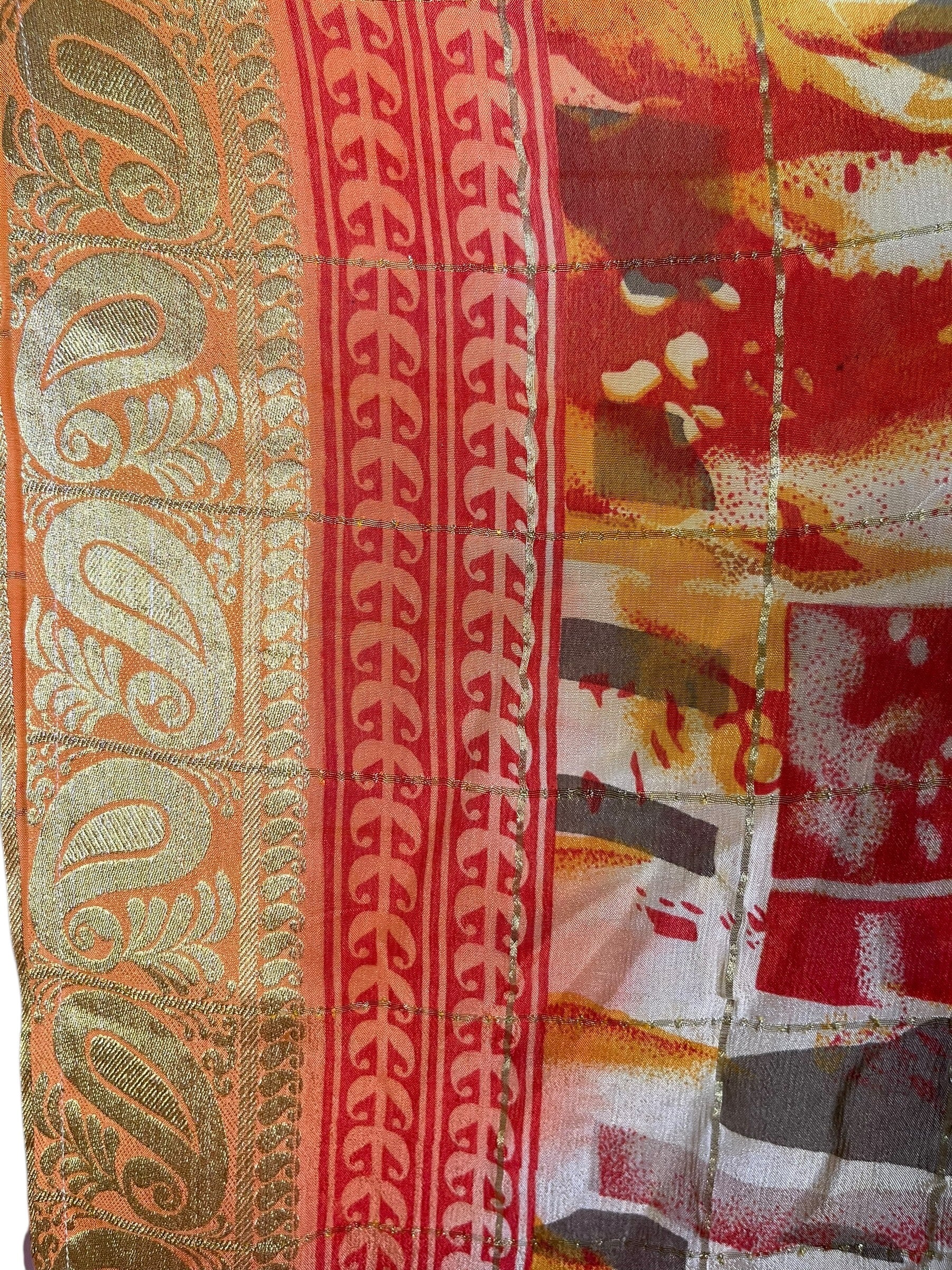 PRG6898 Sheer Avatar Pure Silk Kimono-Sleeved Jacket with Belt