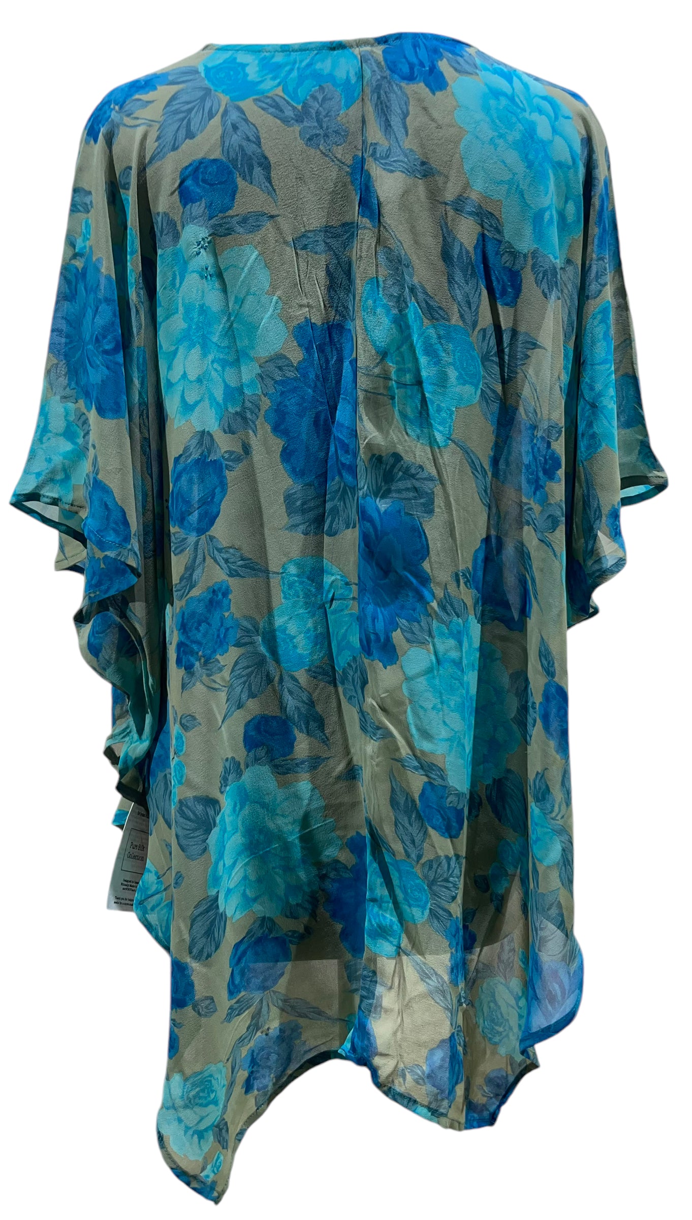 PRG5240  Sheer Avatar Pure Silk Waterfall Top