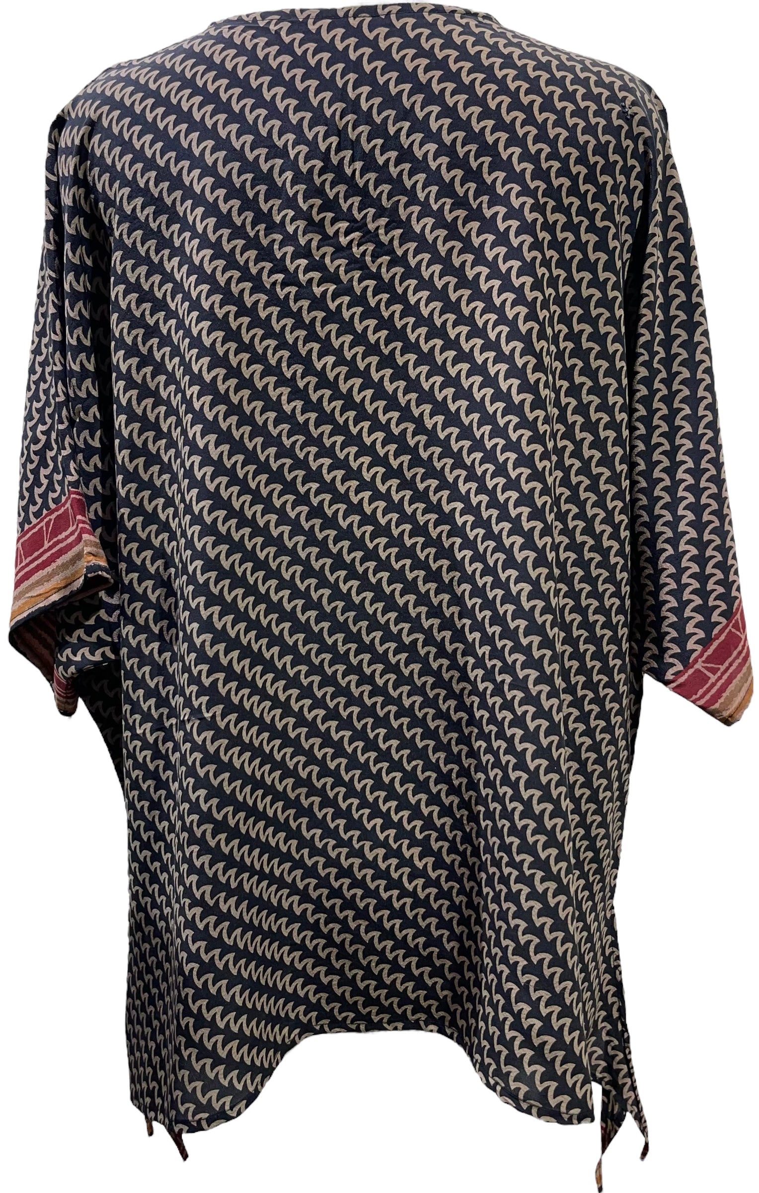 PRC5616 Avatar Pure Silk Long Tunic with Side Ties