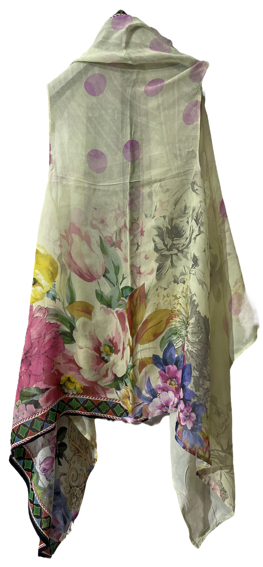 PCH4677 Sheer Pure Chiffon Silk Nirvana Pure Silk Versatile Vest